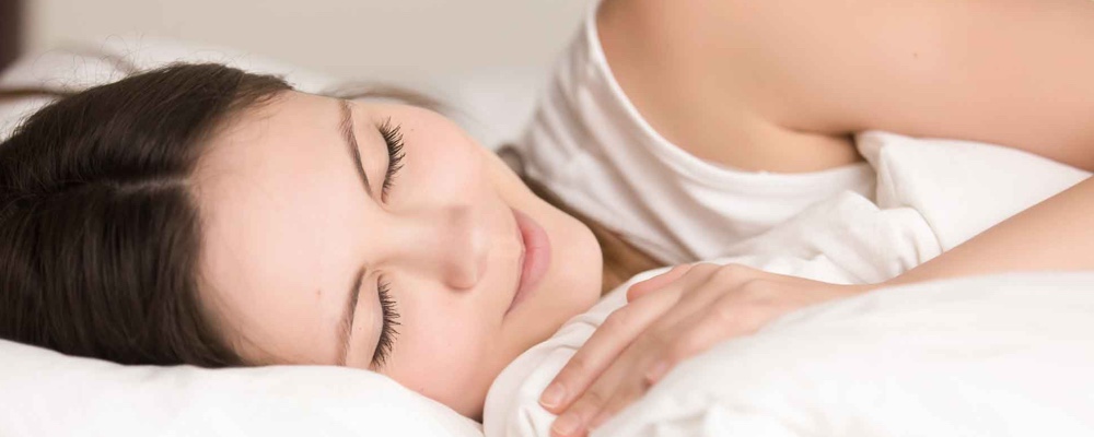 Woman getting quality sleep