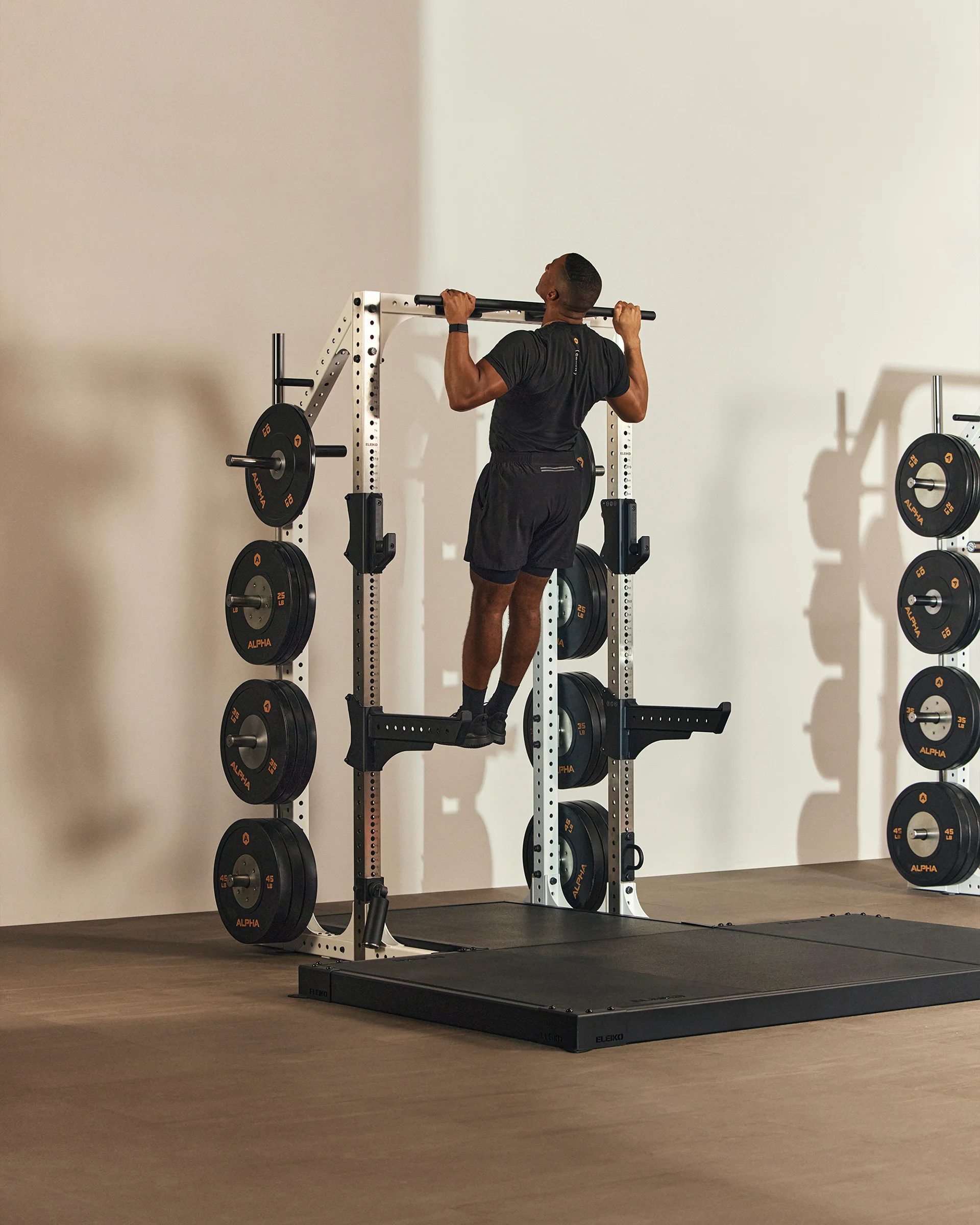 a man doing a pullup