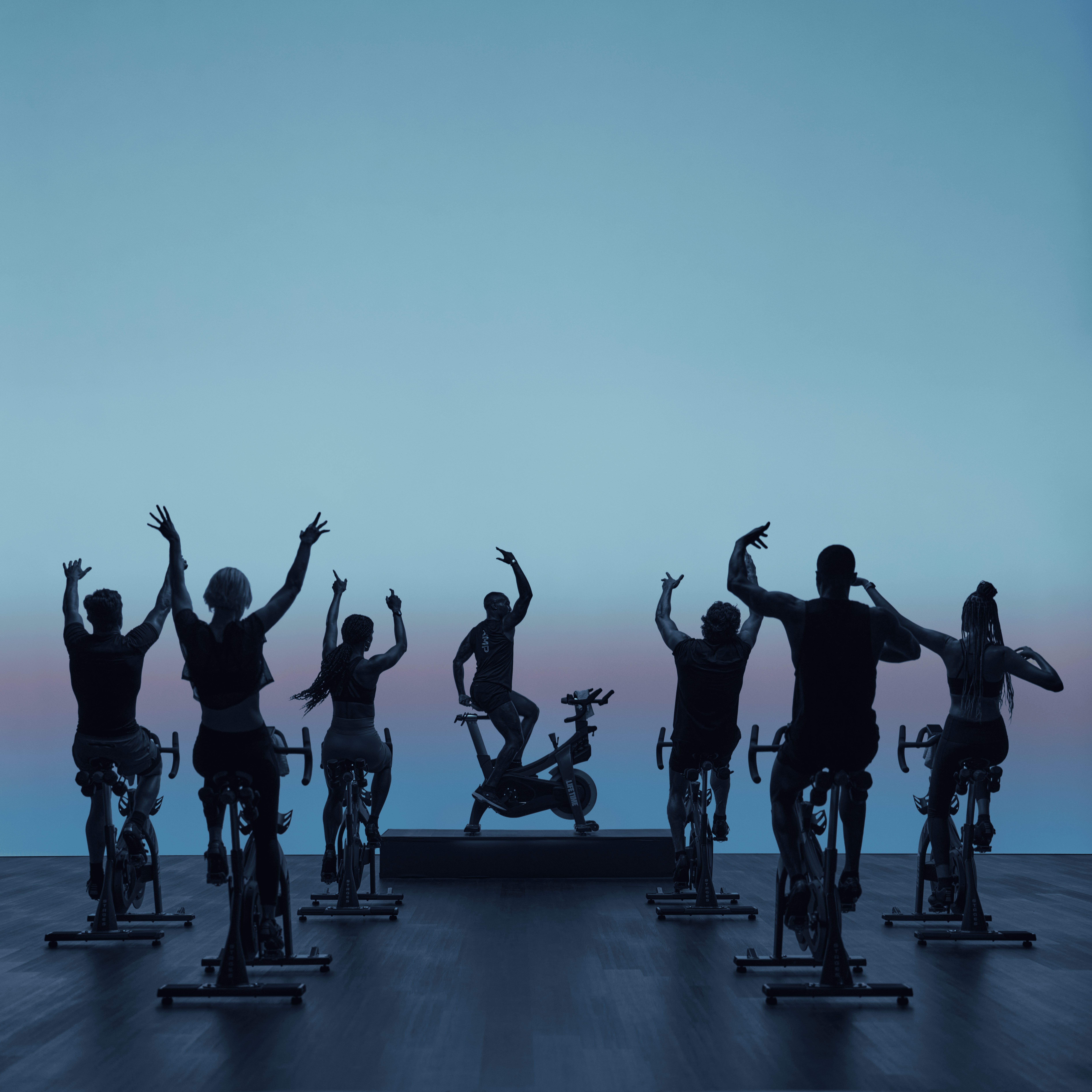 a cycle fitness class