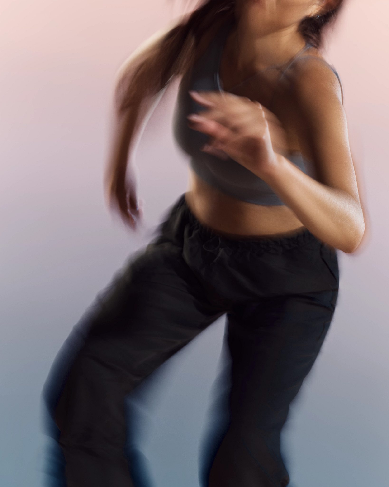 Danze class participant in motion at Life Time