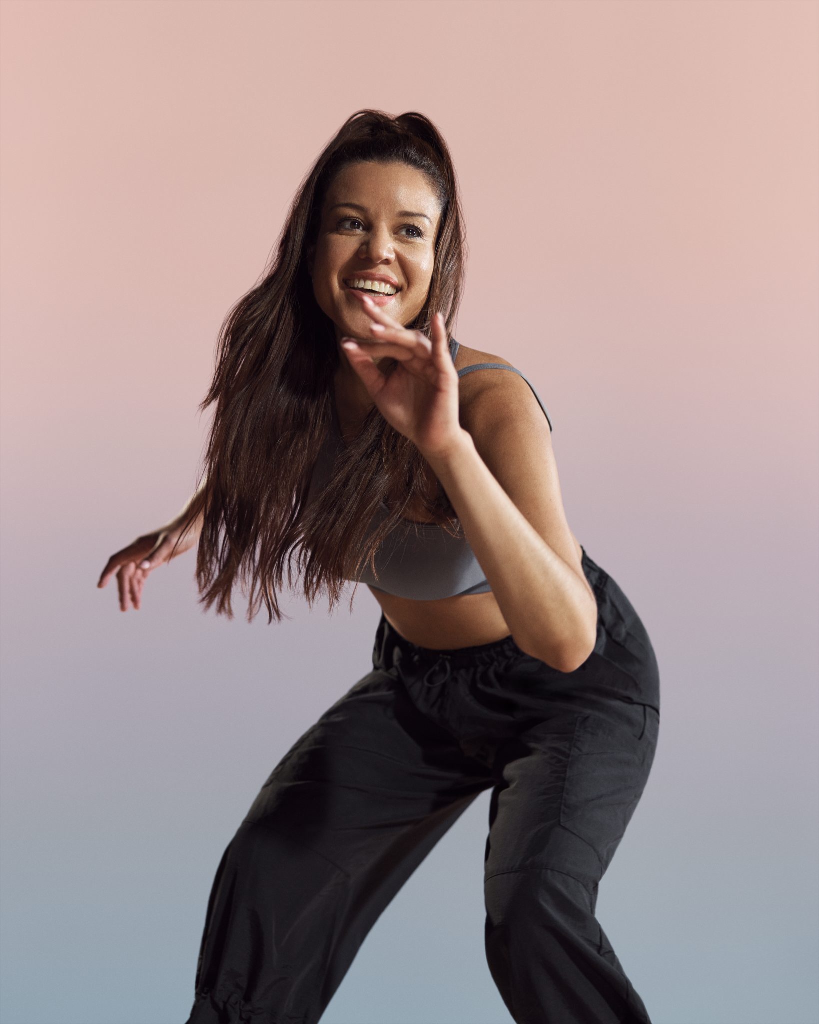 Smiling danze class participant at Life Time