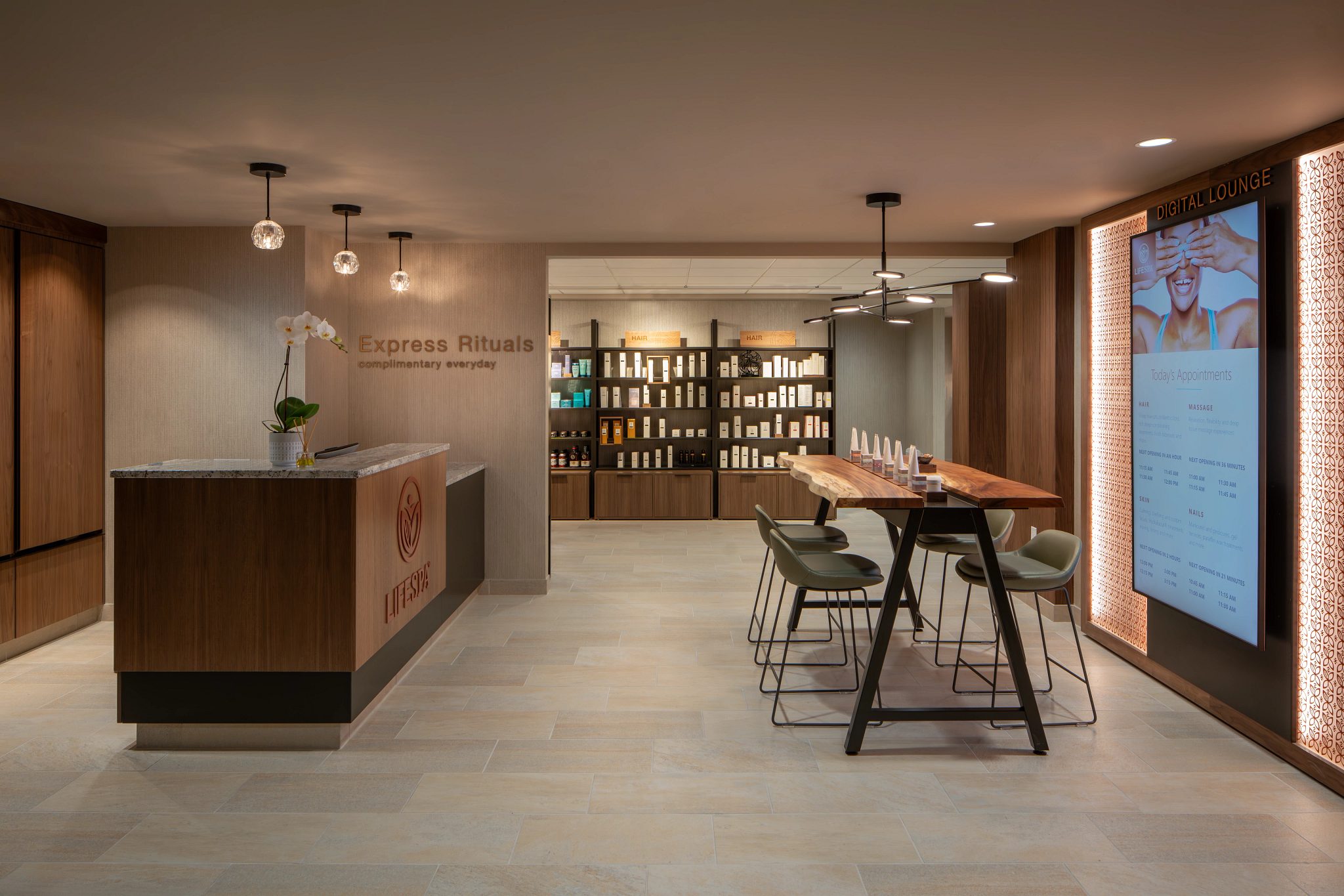 LifeSpa reception area at Life TIme