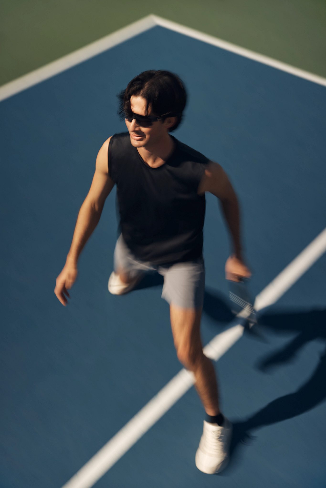 Pickleball player on a Life Time court