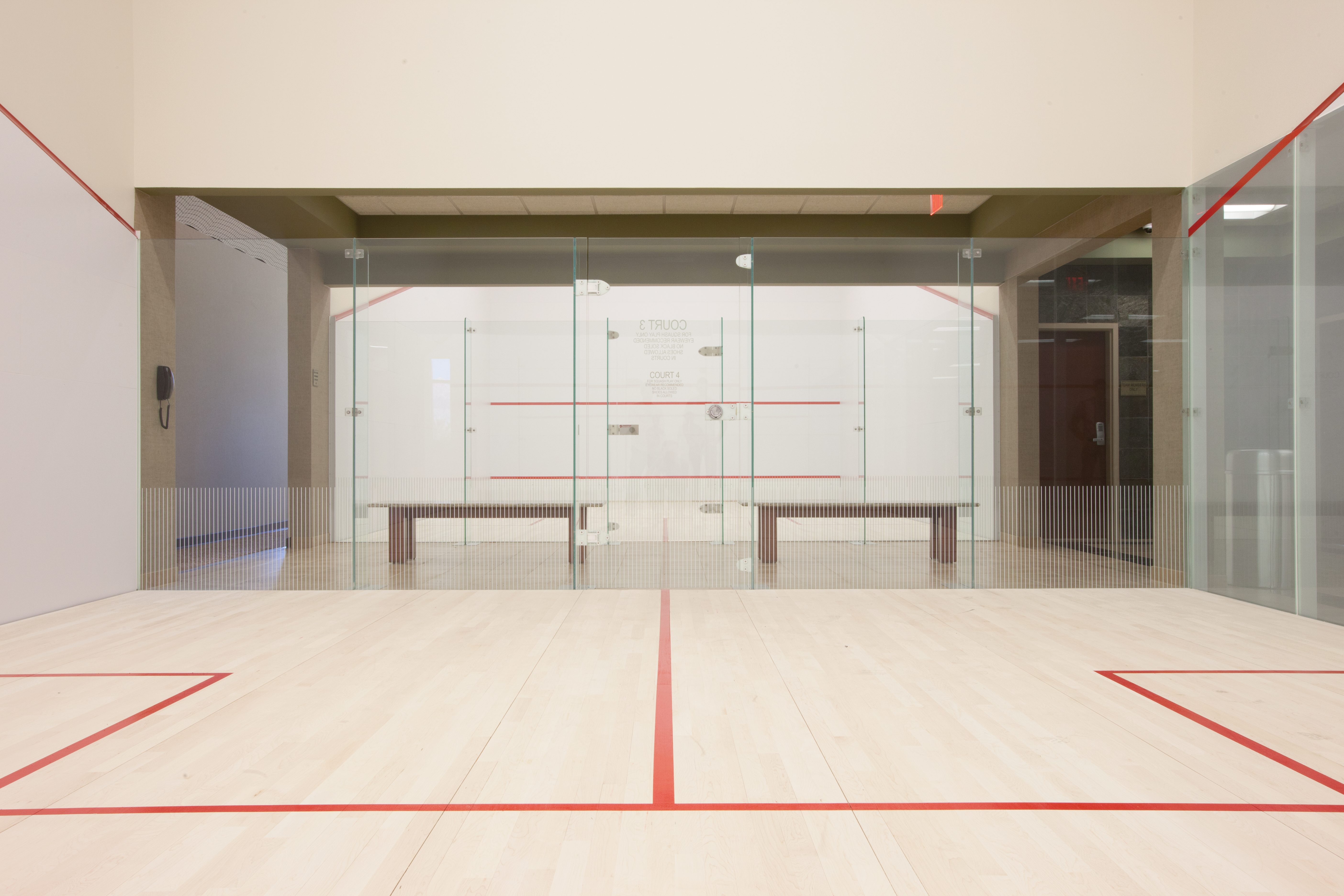 Squash court area at Life Time