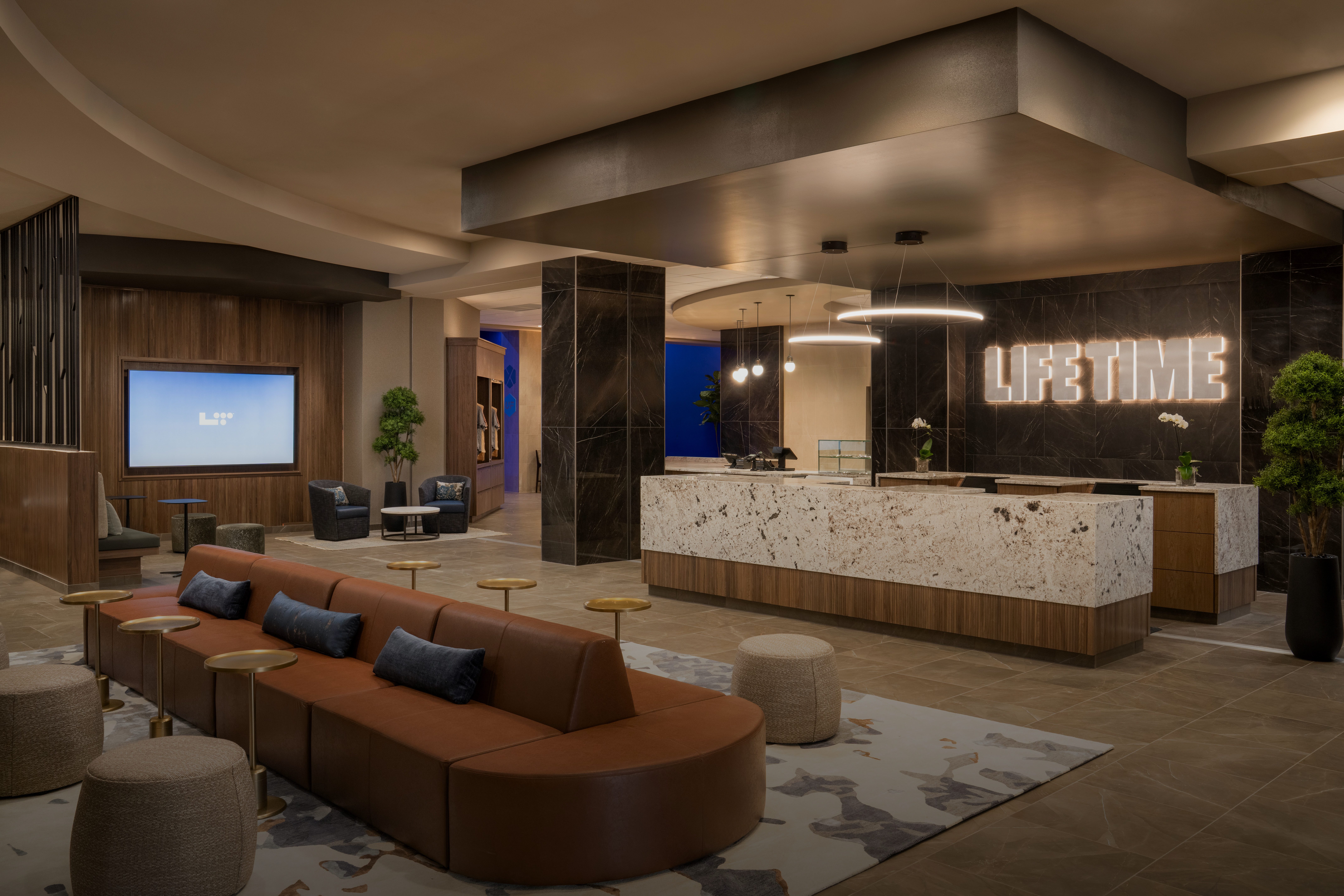reception and lounge at Life Time