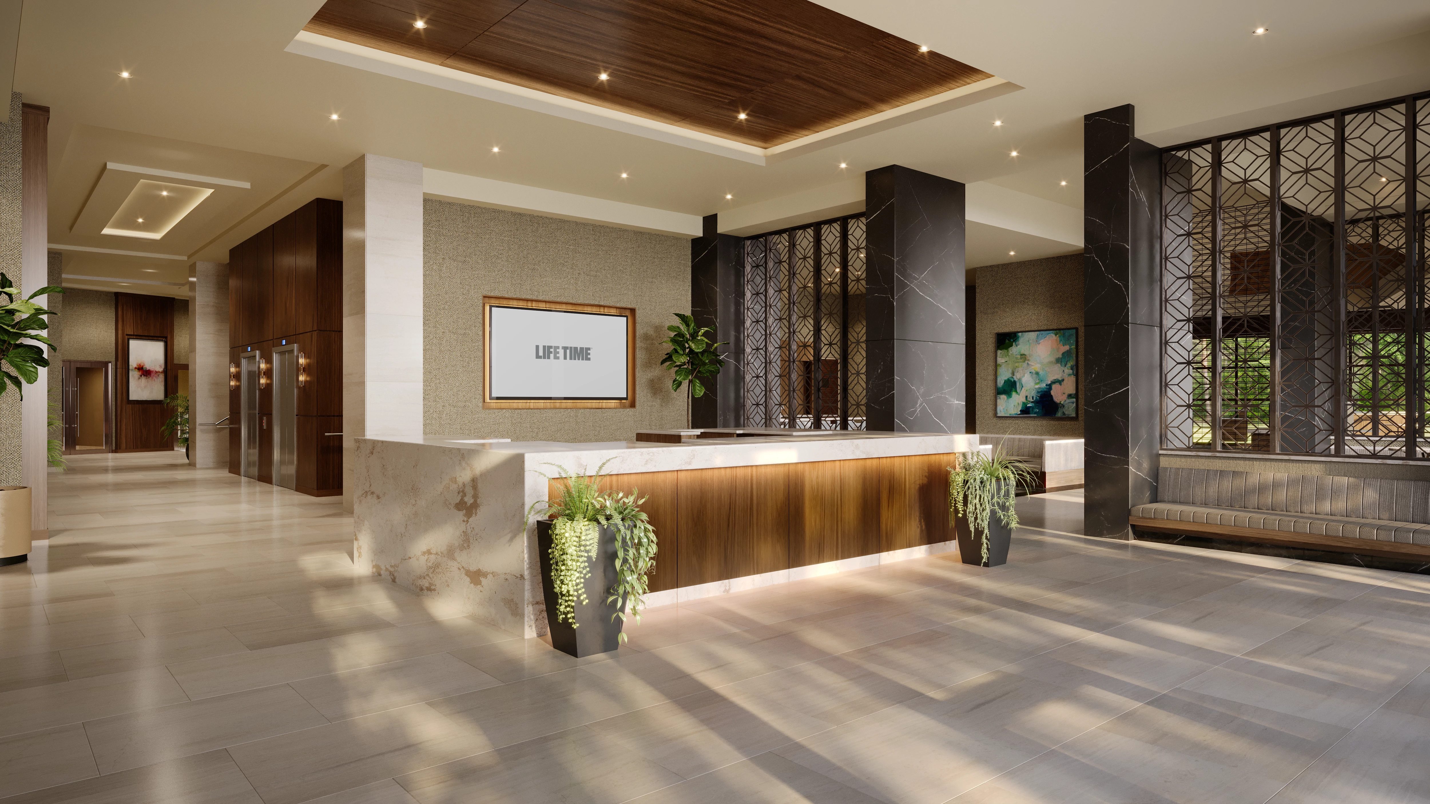 The front desk at the Walnut Creek Life Time location