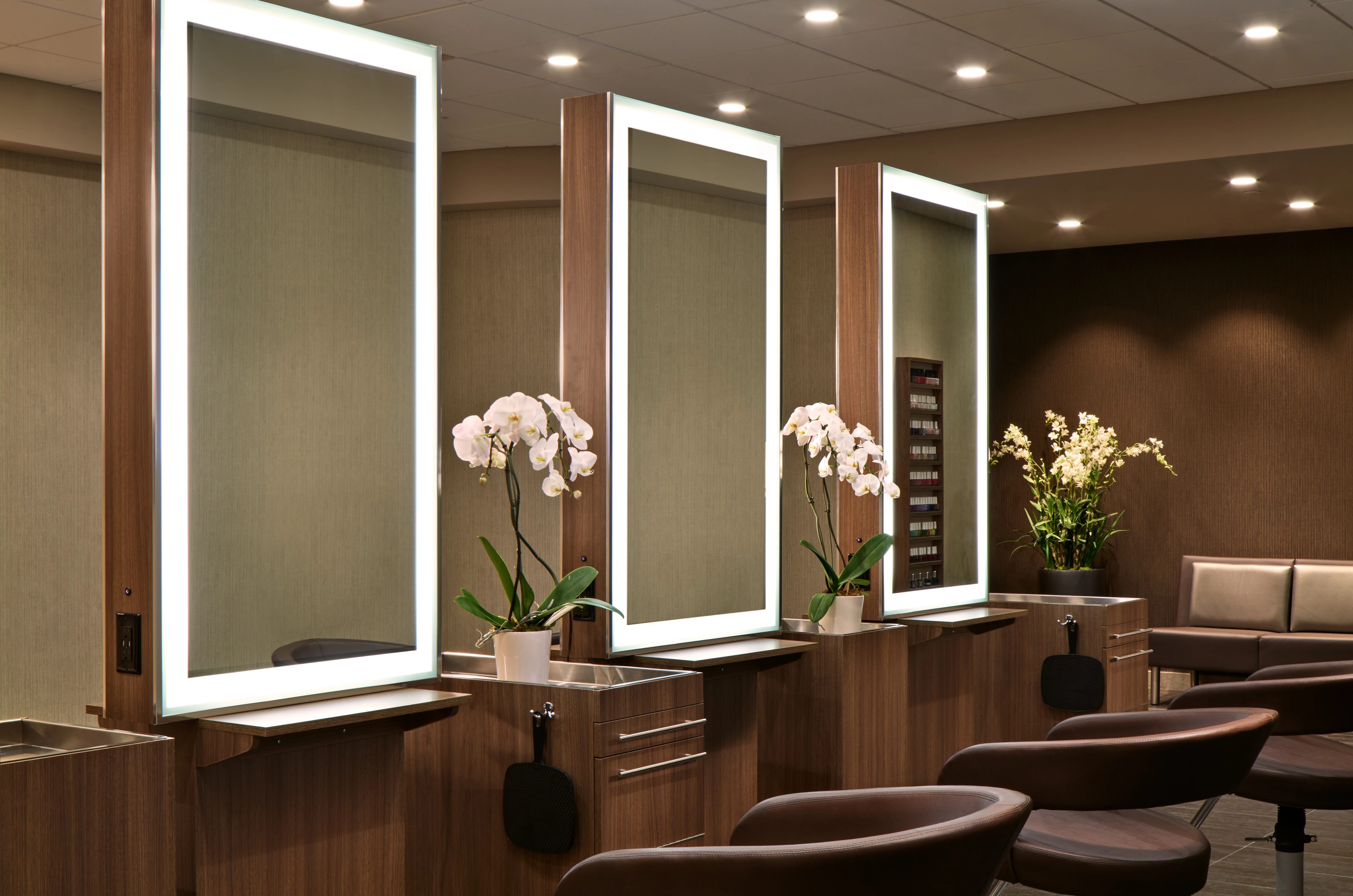 Hair cutting stations in a LifeSpa
