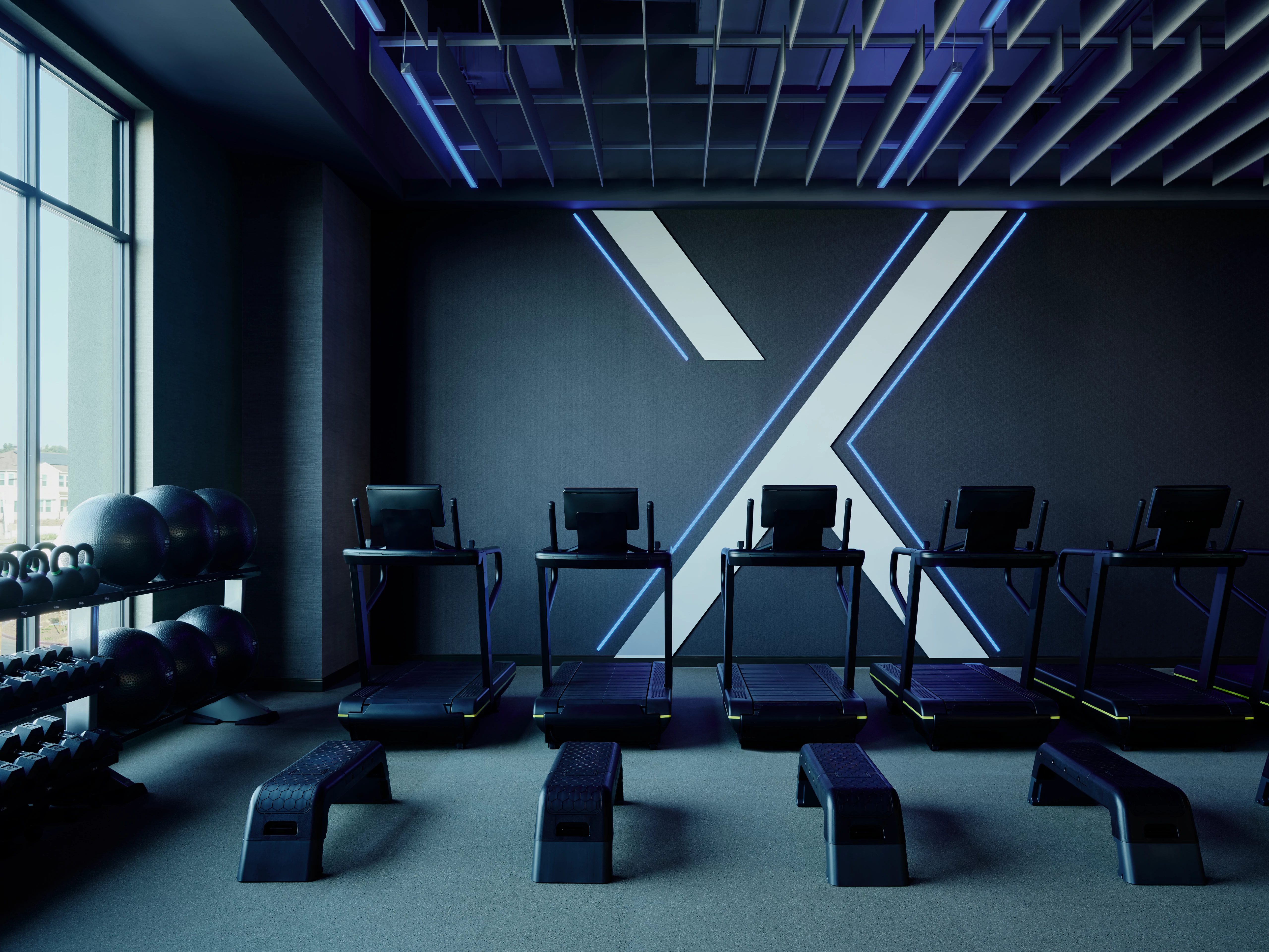 inside a GTX studio at Life Time