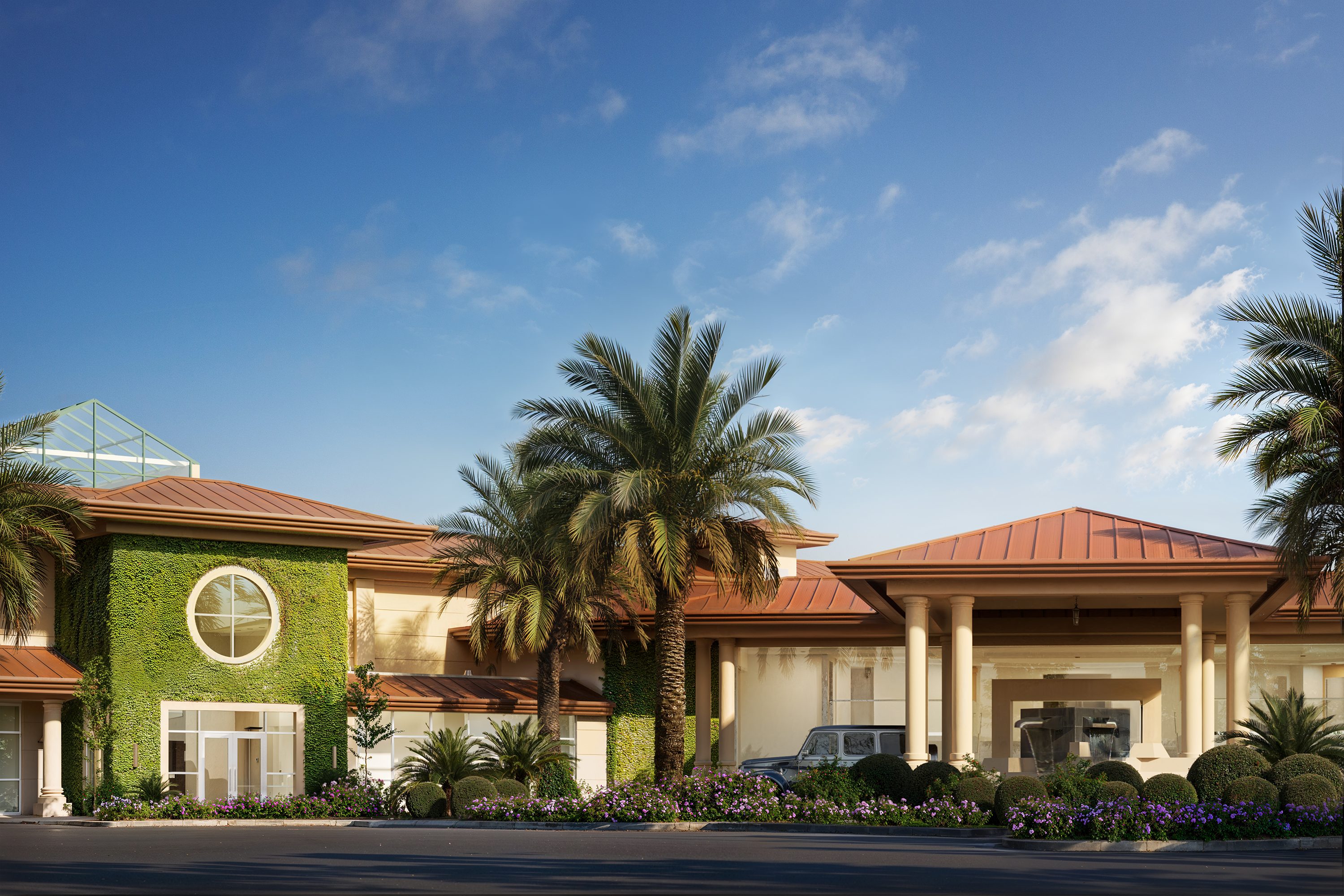 Rendering or the exterior entrance at Life Time Arden club location