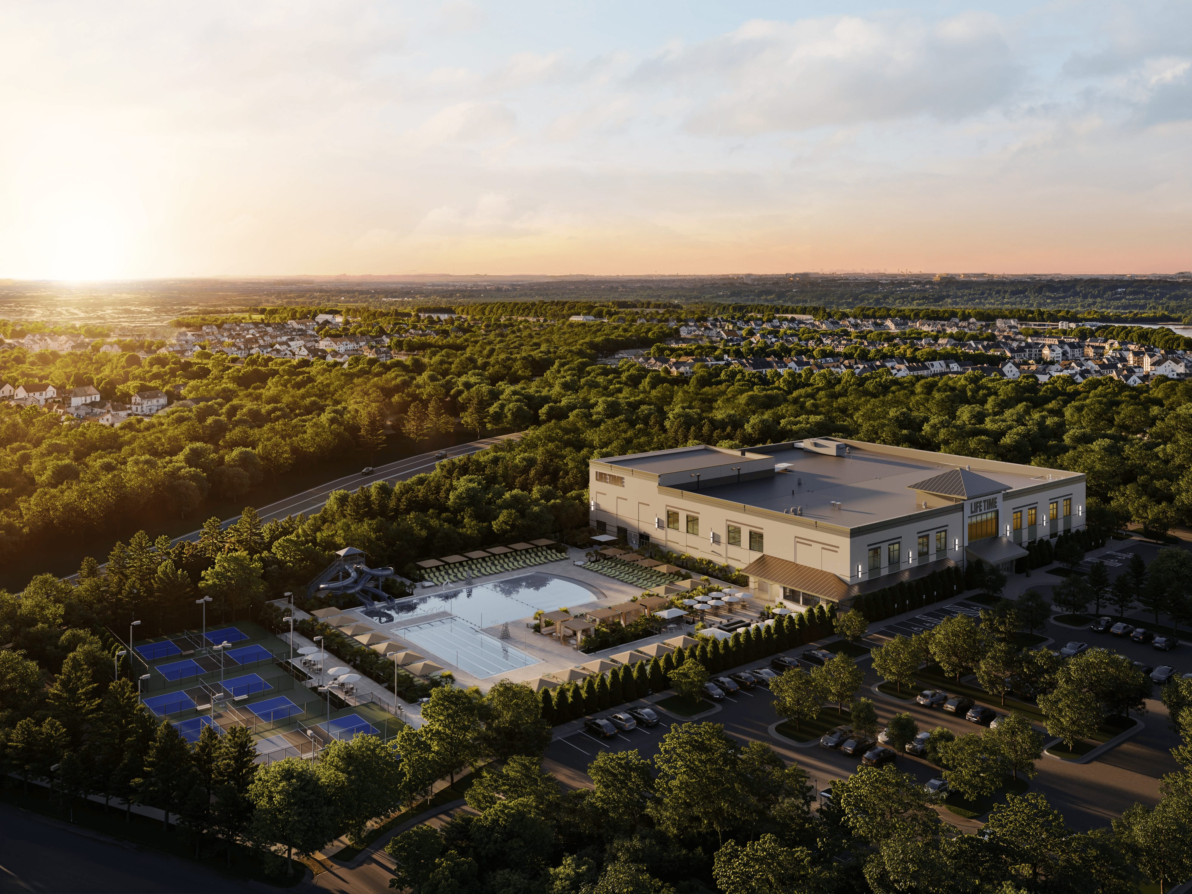 Exterior of Life Time Building