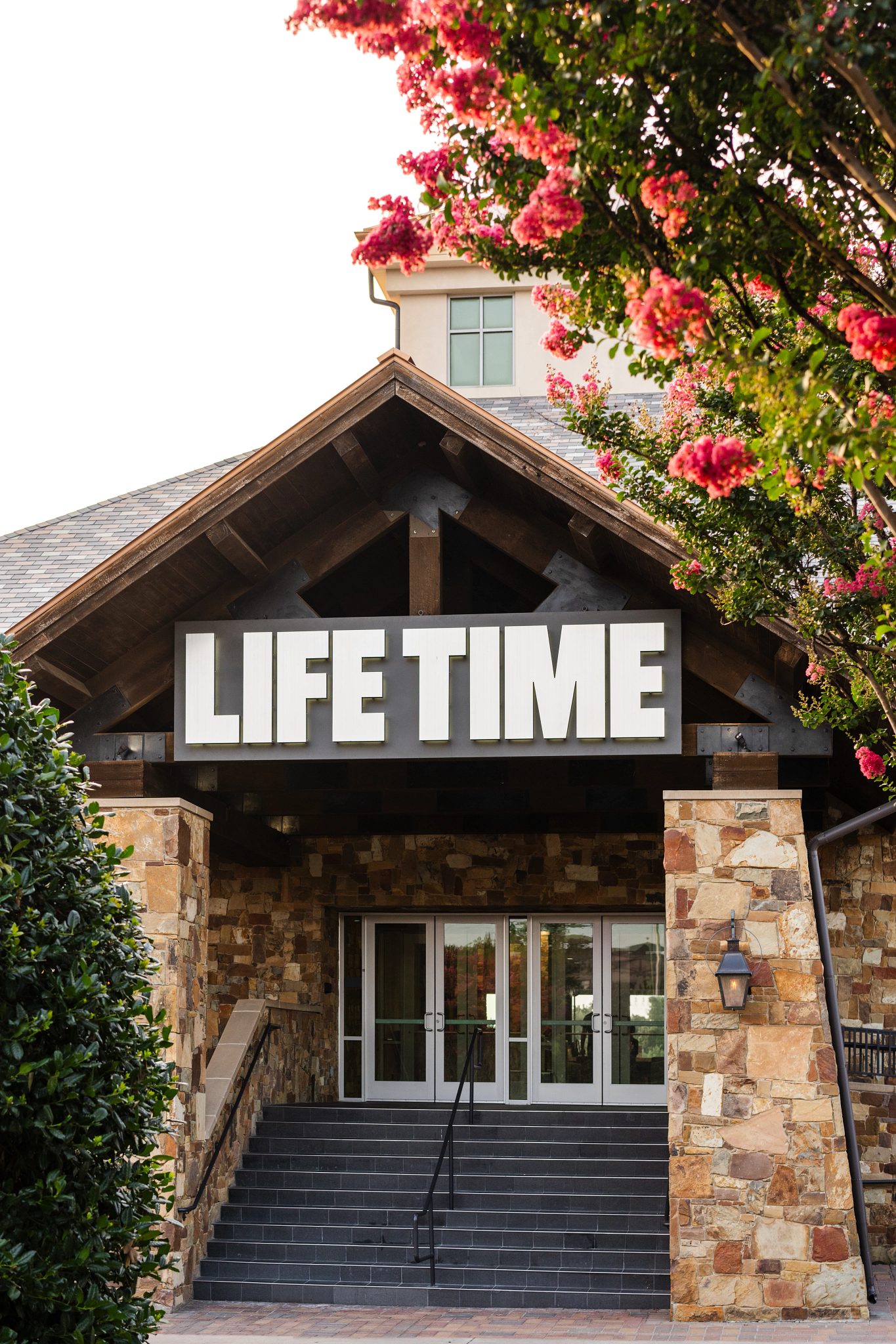The front enterance of Life Time McKinney at Craig Ranch
