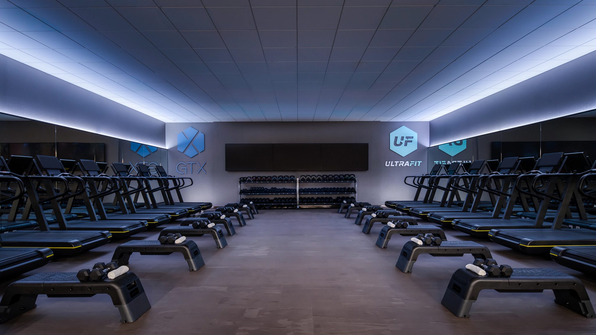 treadmills in an ultrafit studio