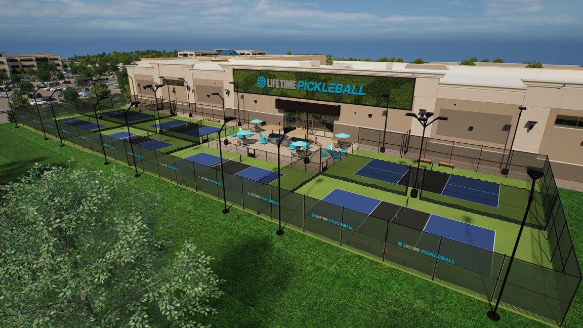 view of the Chanhassen Pickleball facility