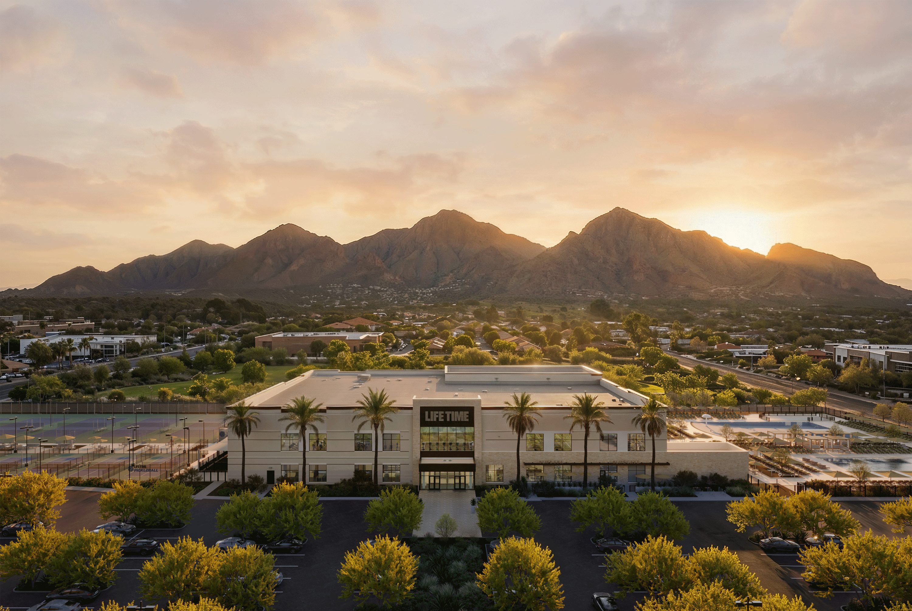 Exterior of Life Time Building
