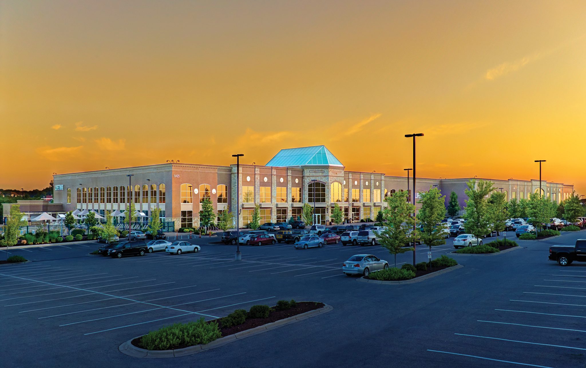 The exterior of the Lakeville Life Time location