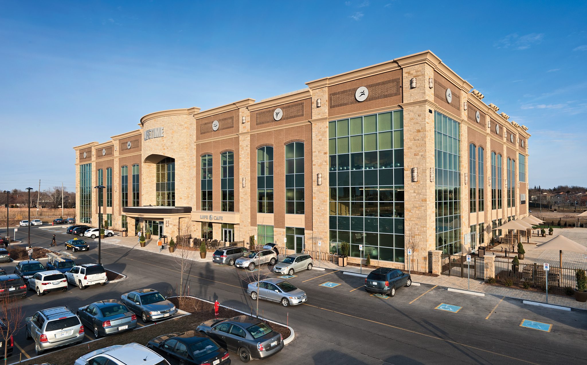 The exterior of the Mississauga Life Time location