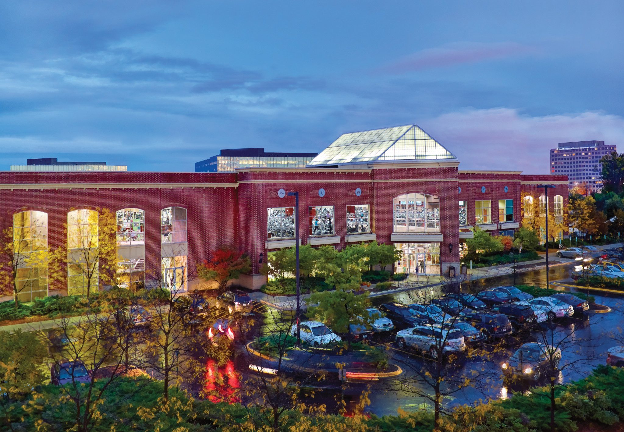 The exterior of the Old Orchard Life Time location