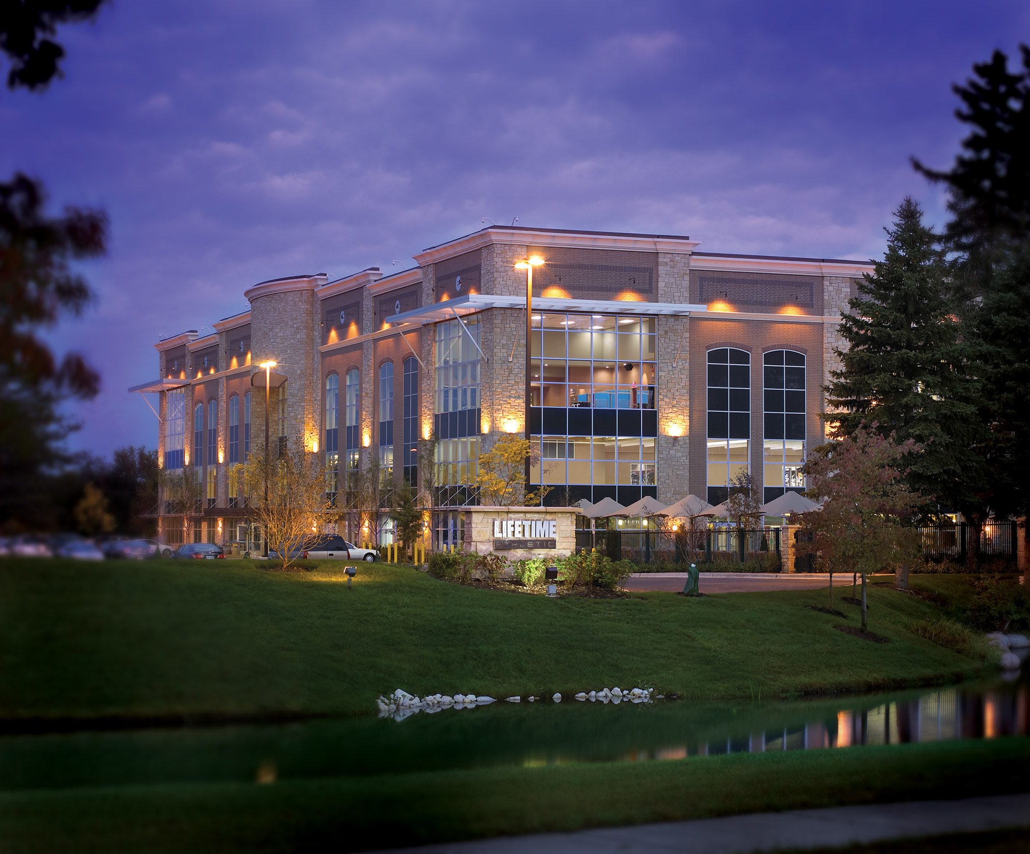 The exterior of the Vernon Hills Life Time location