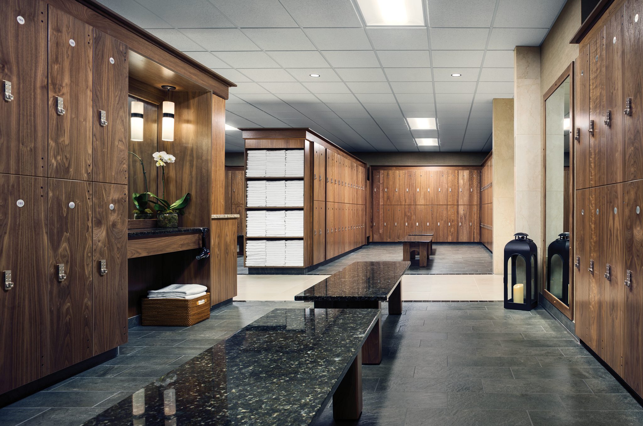 locker rooms at Life Time