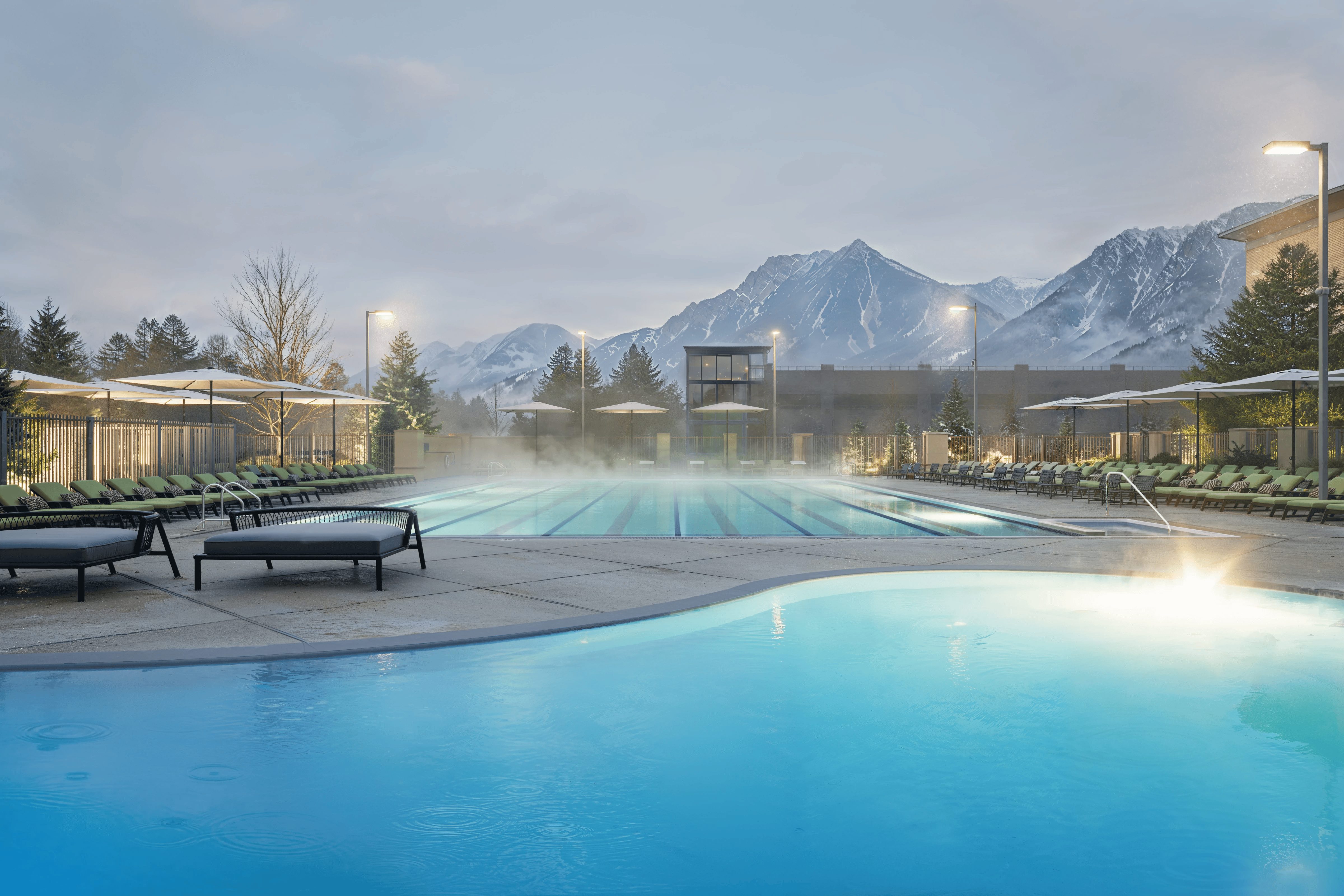 outdoor lap and leisure pool