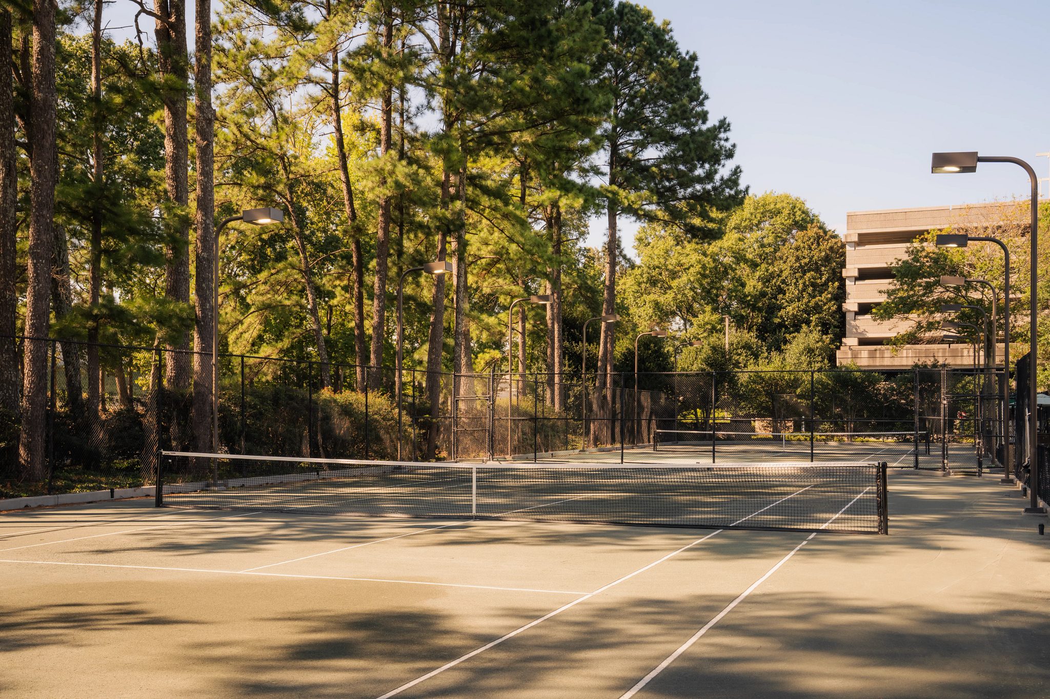 outdoor tennis courts at Life Time