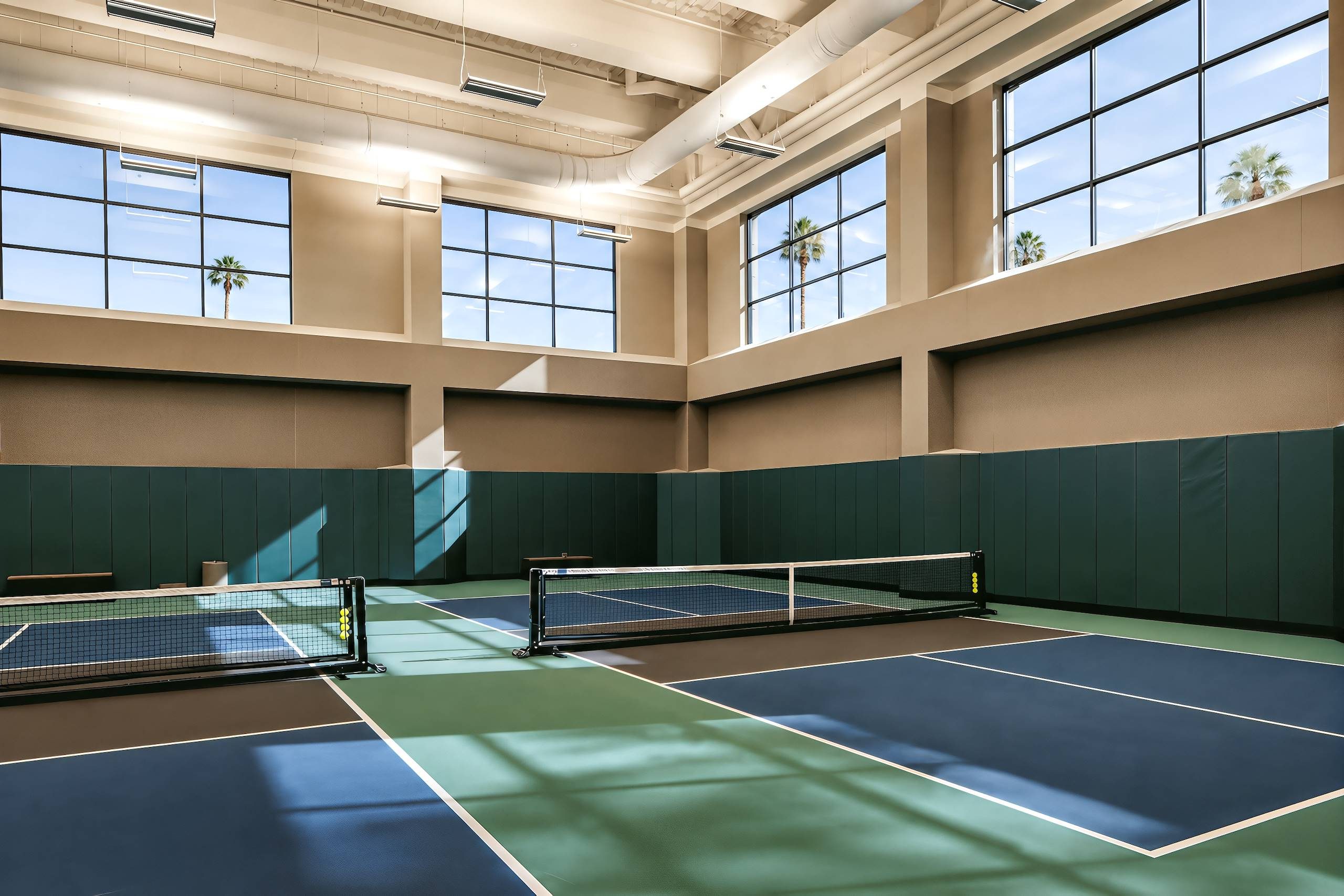 Indoor pickleball courts