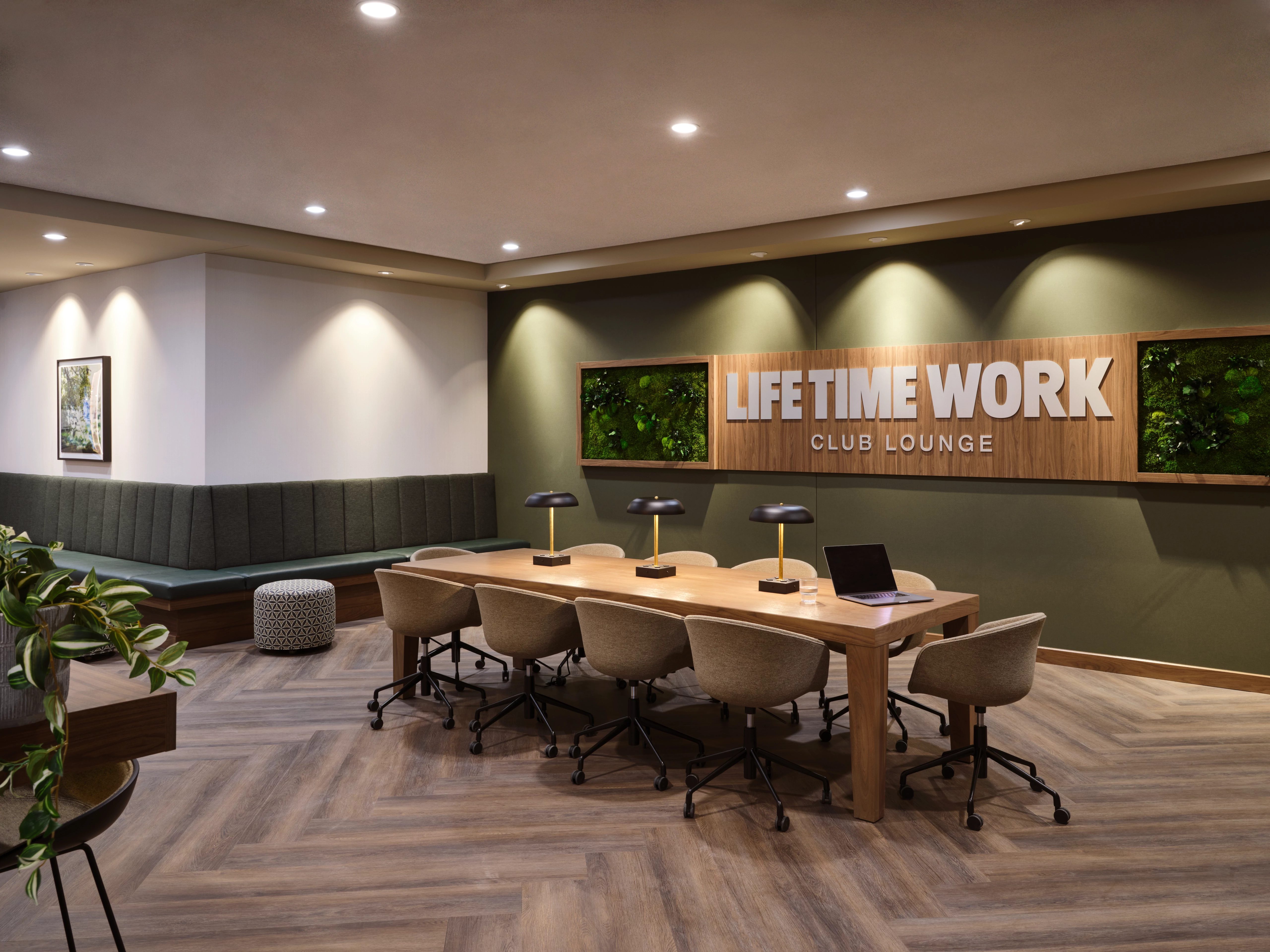 work lounge at Life Time