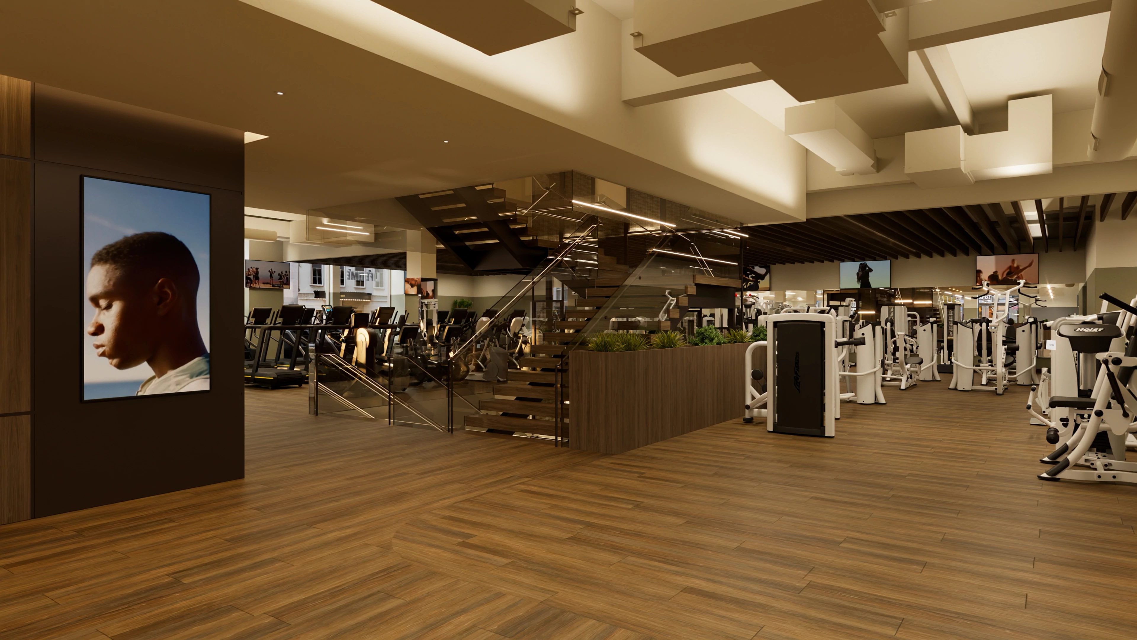 fitness floor at Life Time
