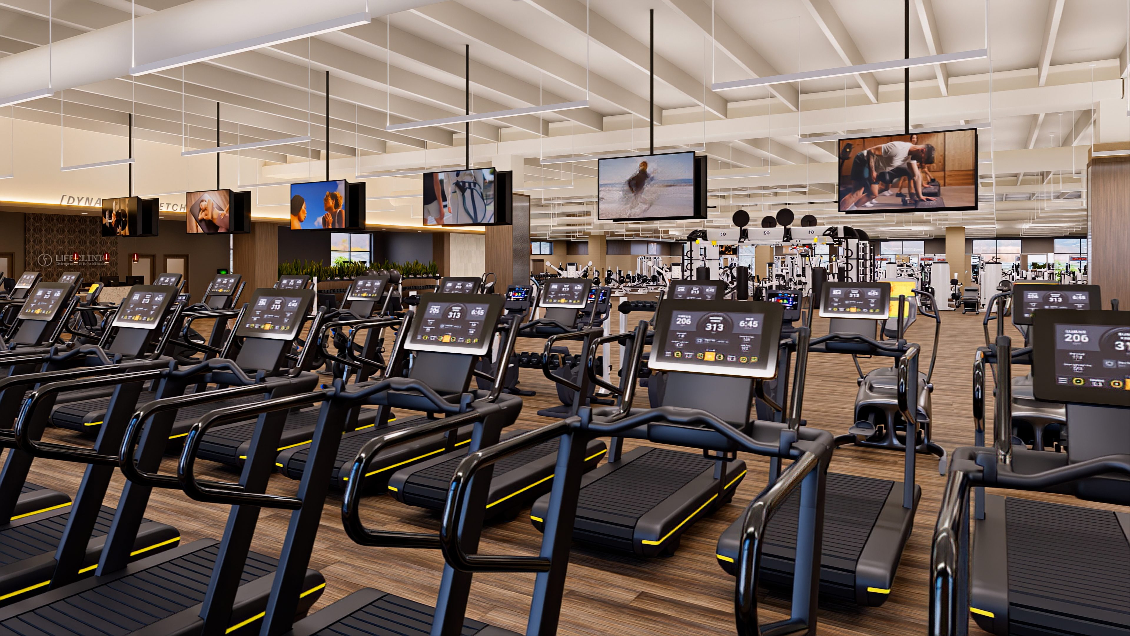 Workout floor at life time