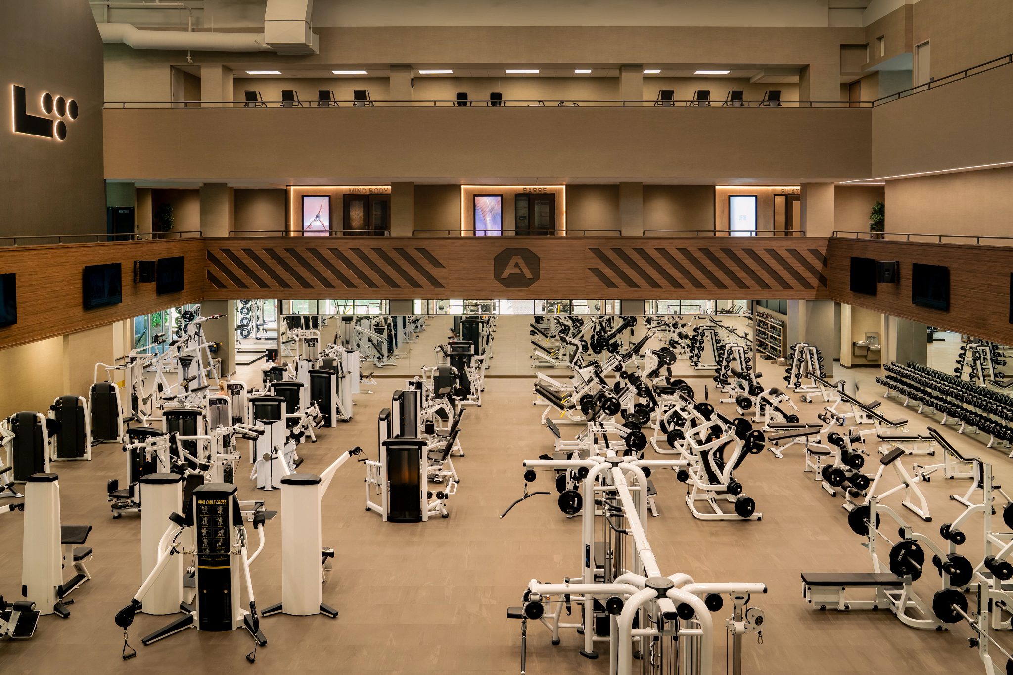 fitness floor at Life Time