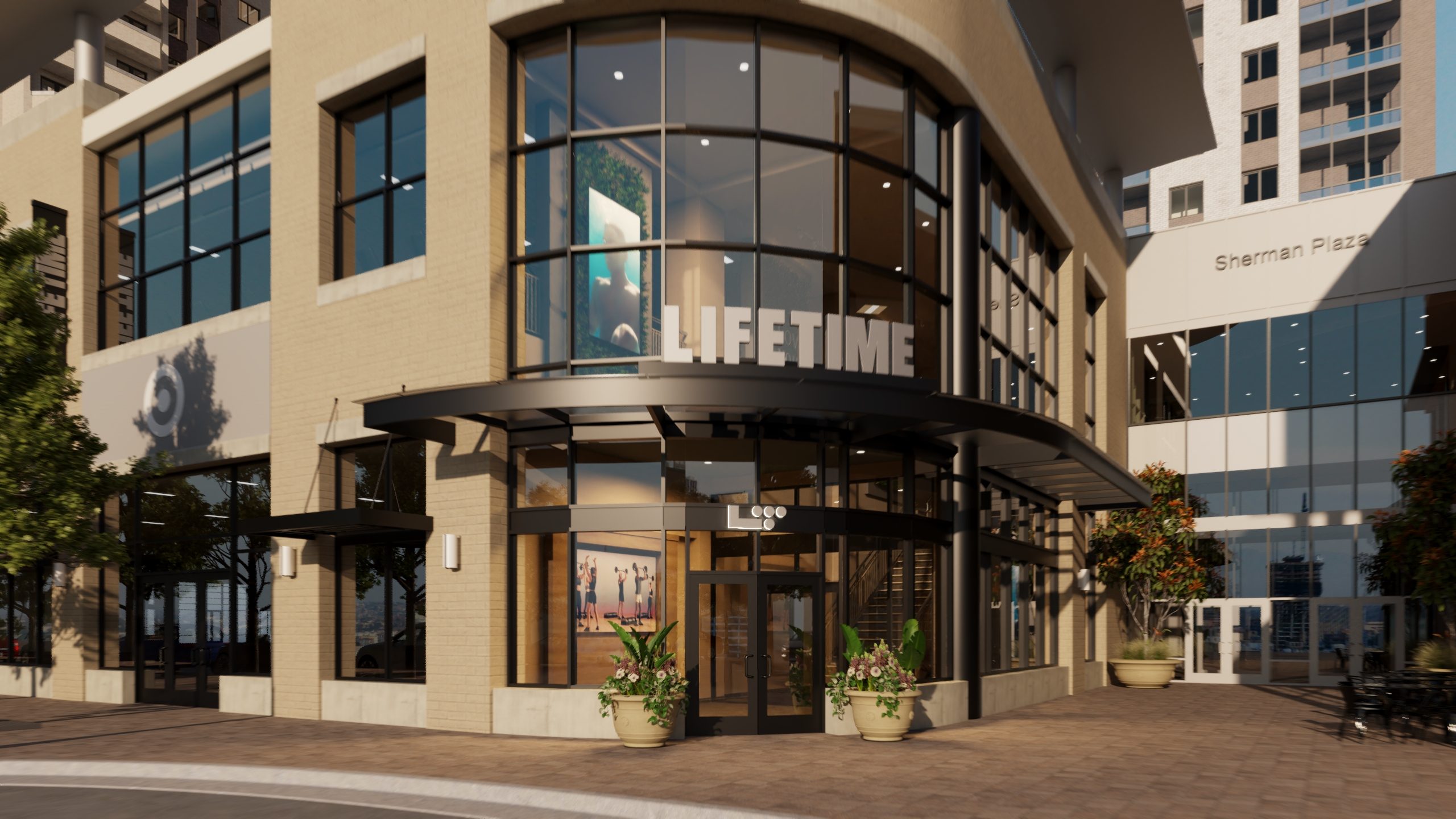 The exterior of Life Time Evanston