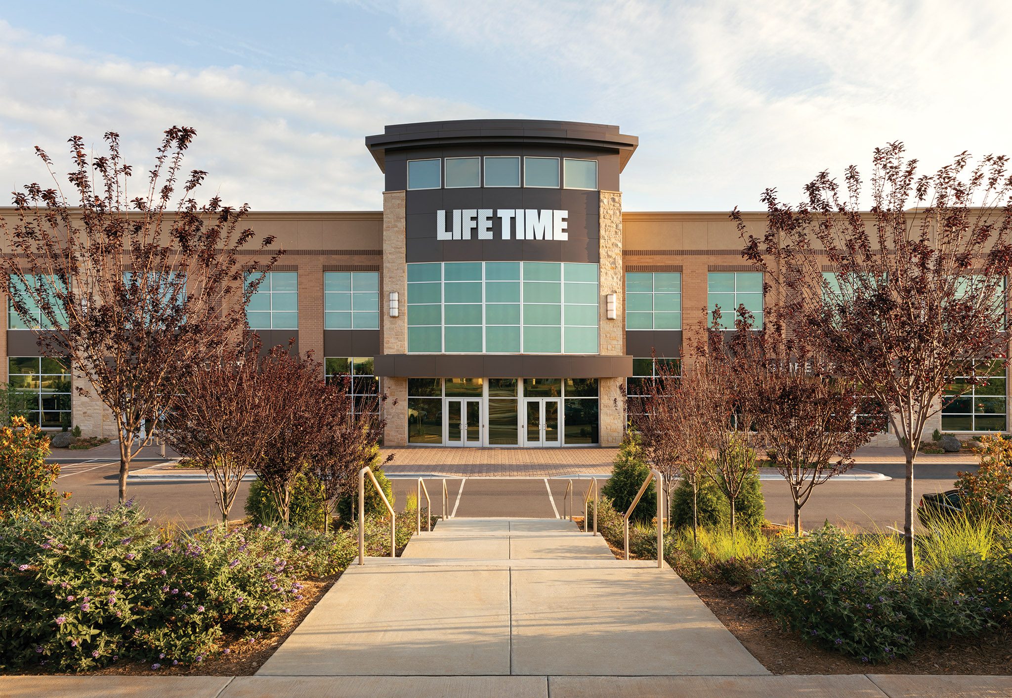 The exterior of a Life Time location