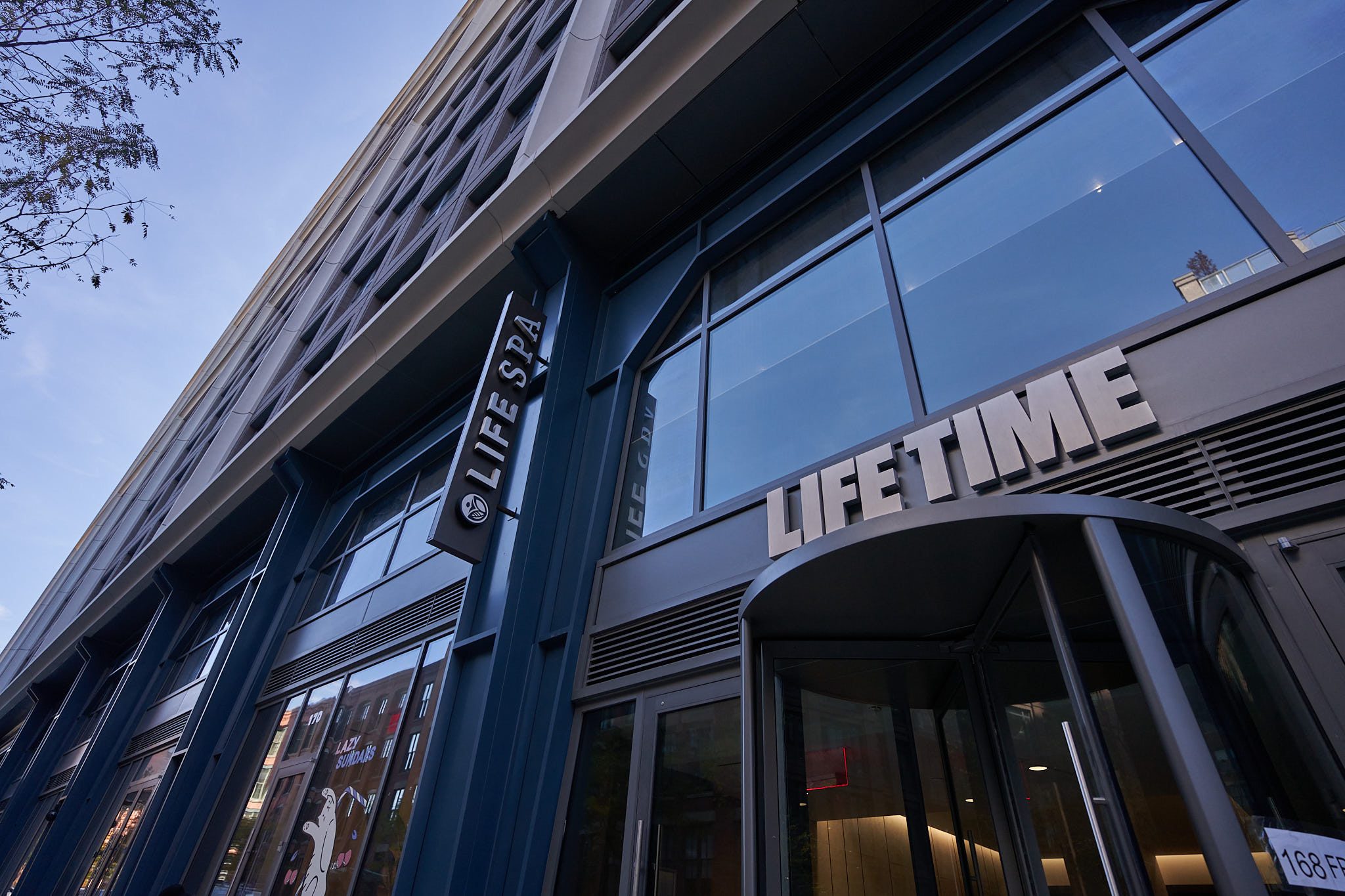 The front enterance of Life Time Dumbo