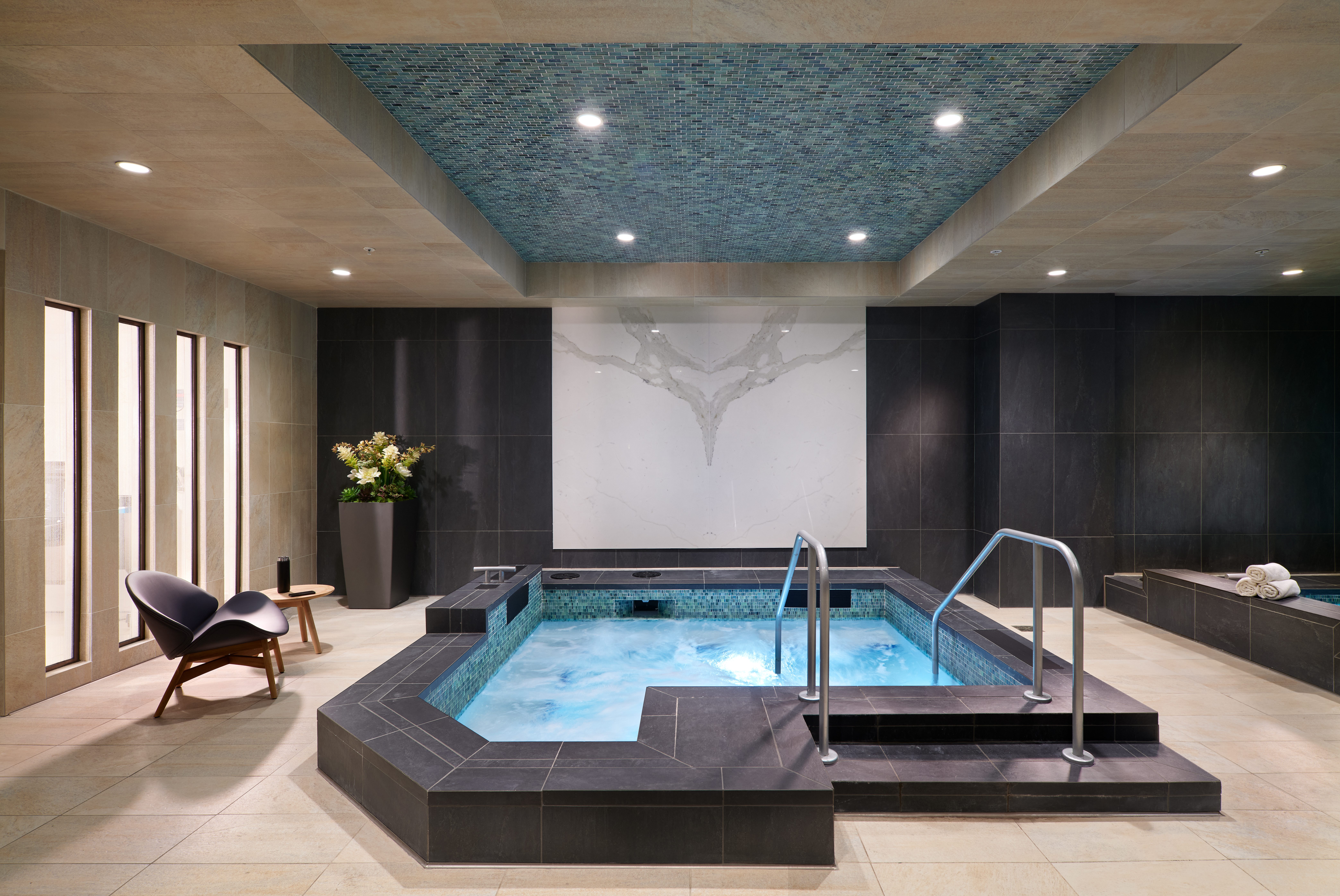 Indoor whirlpool at Life Time club