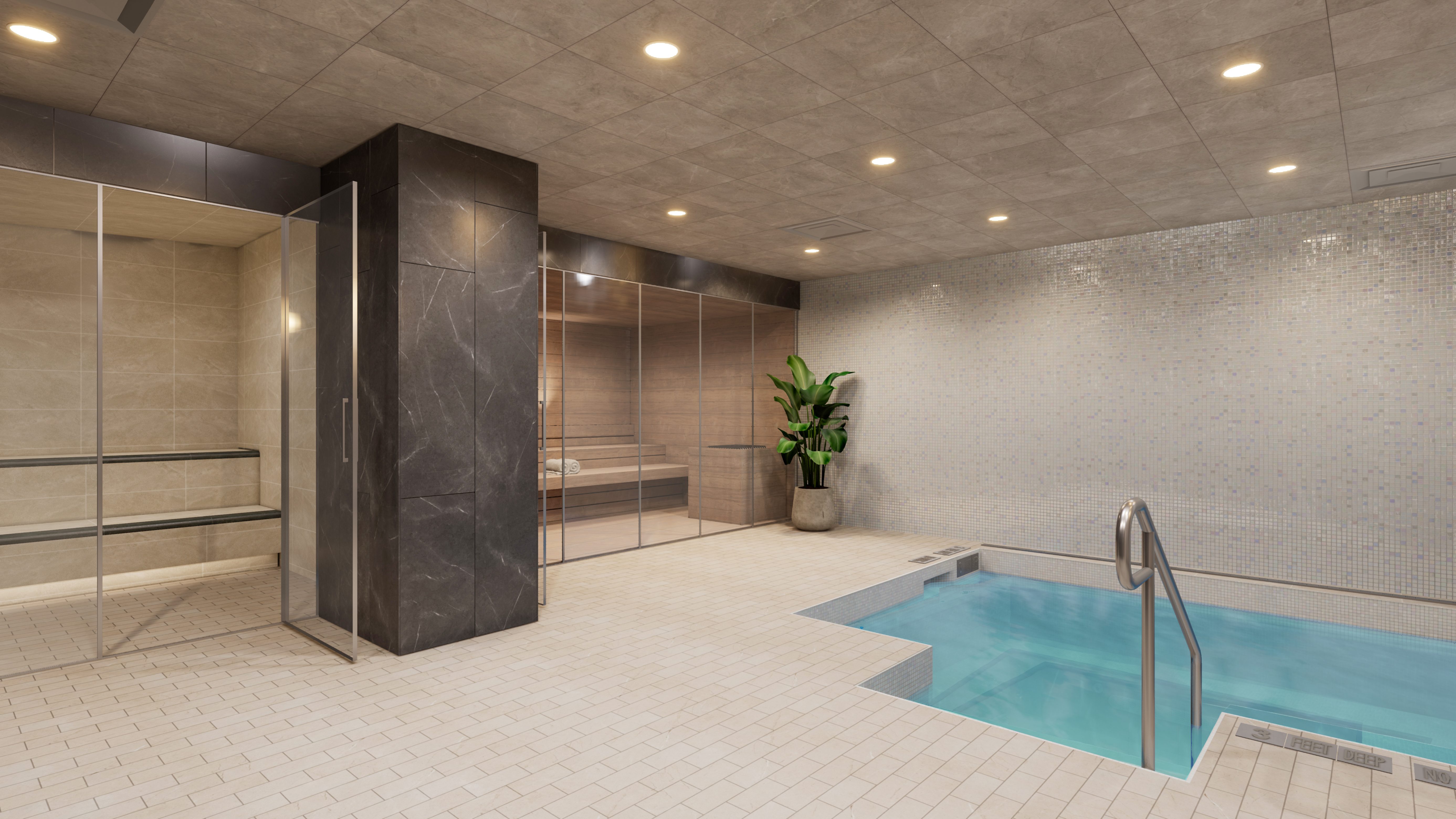 Whirlpool, sauna, and steam room at Life Time