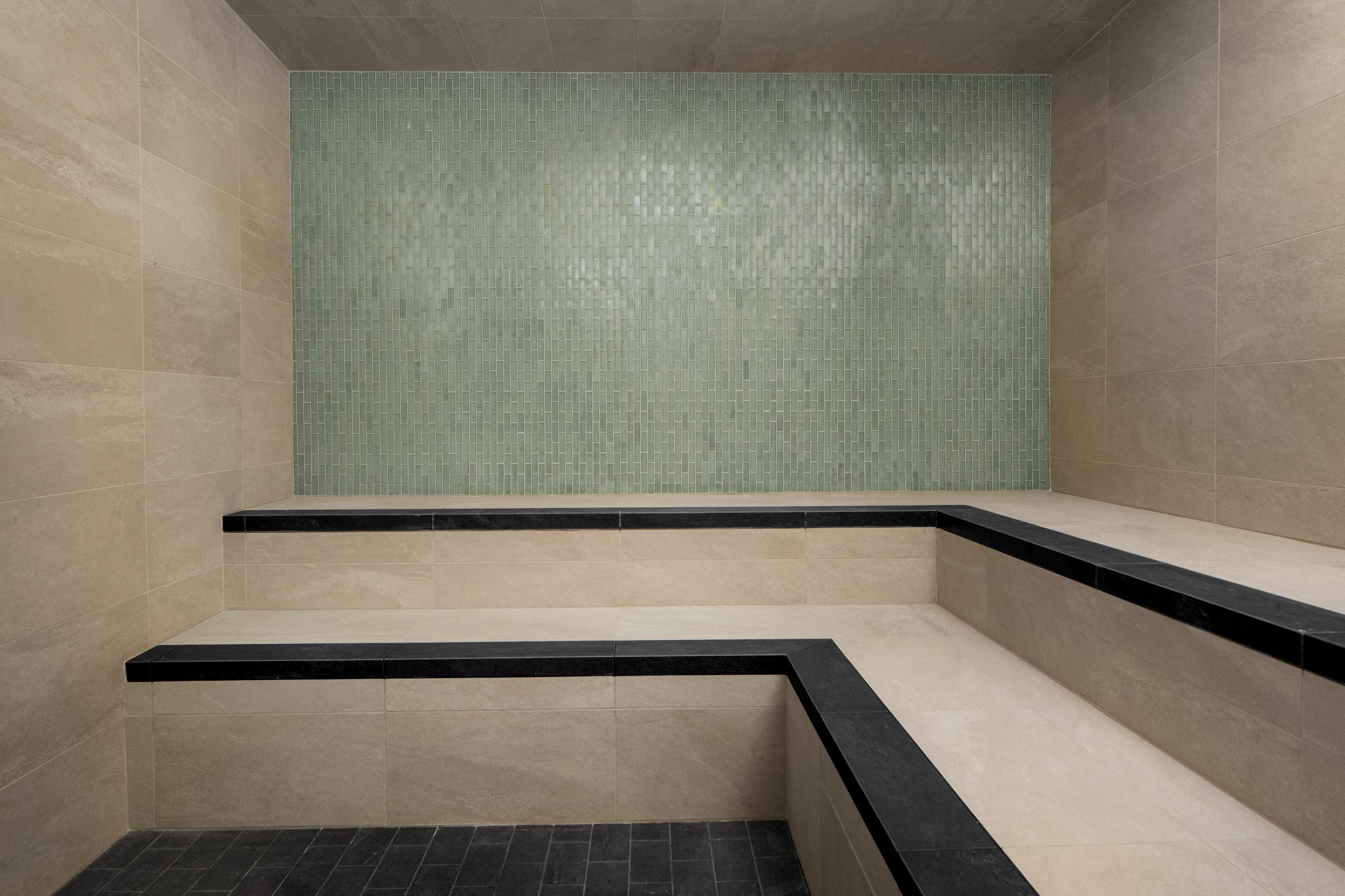 Tiled steam room