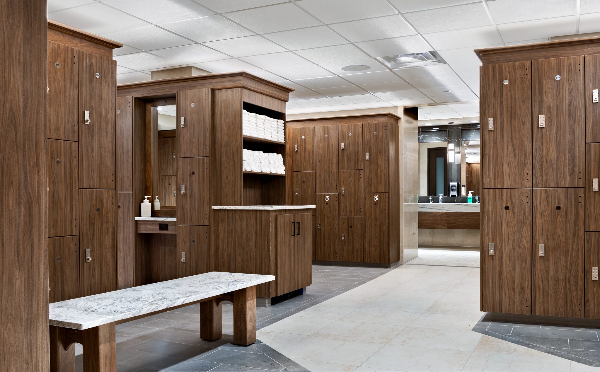 Locker room at Life Time