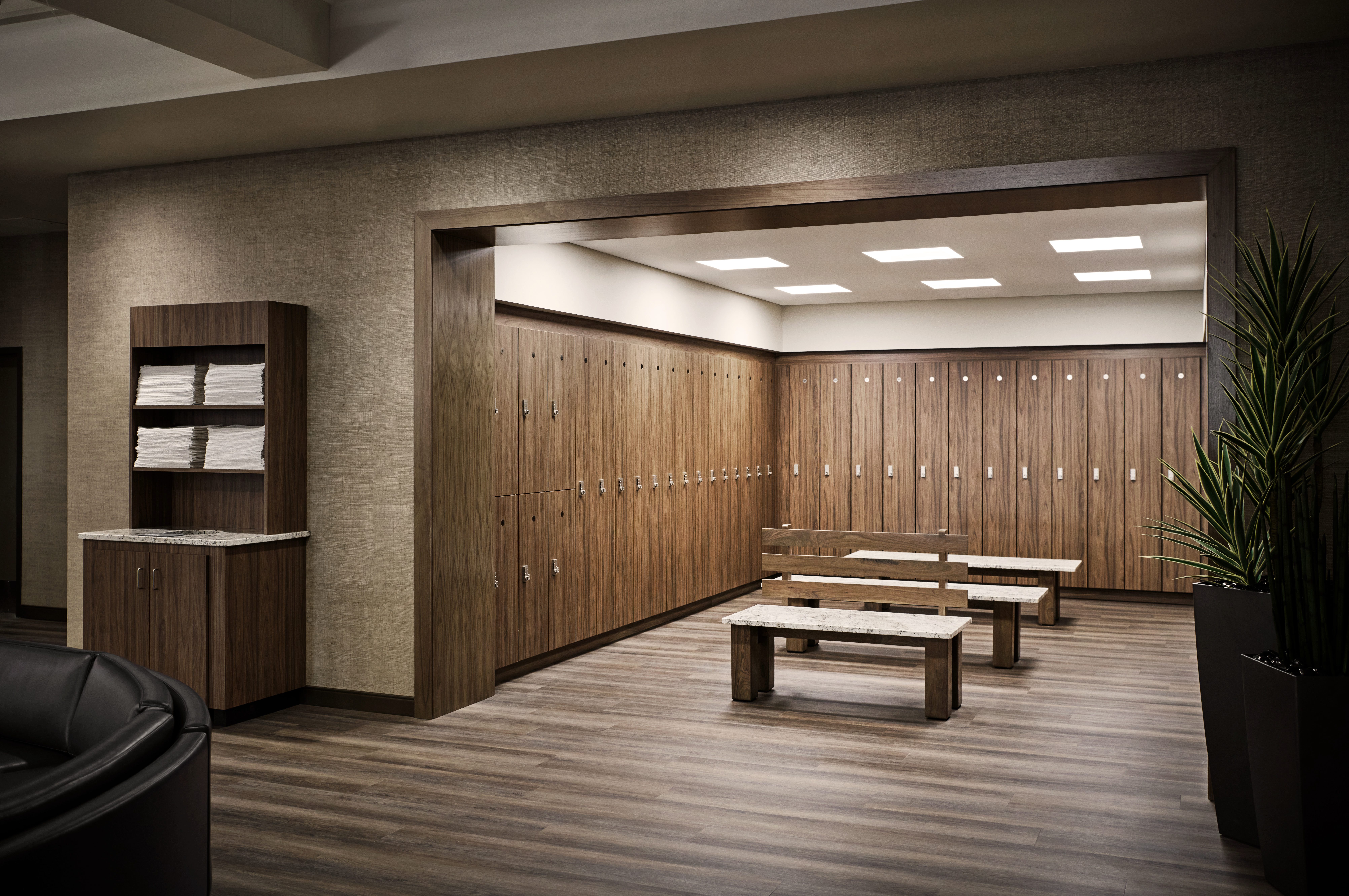 locker rooms at Life Time