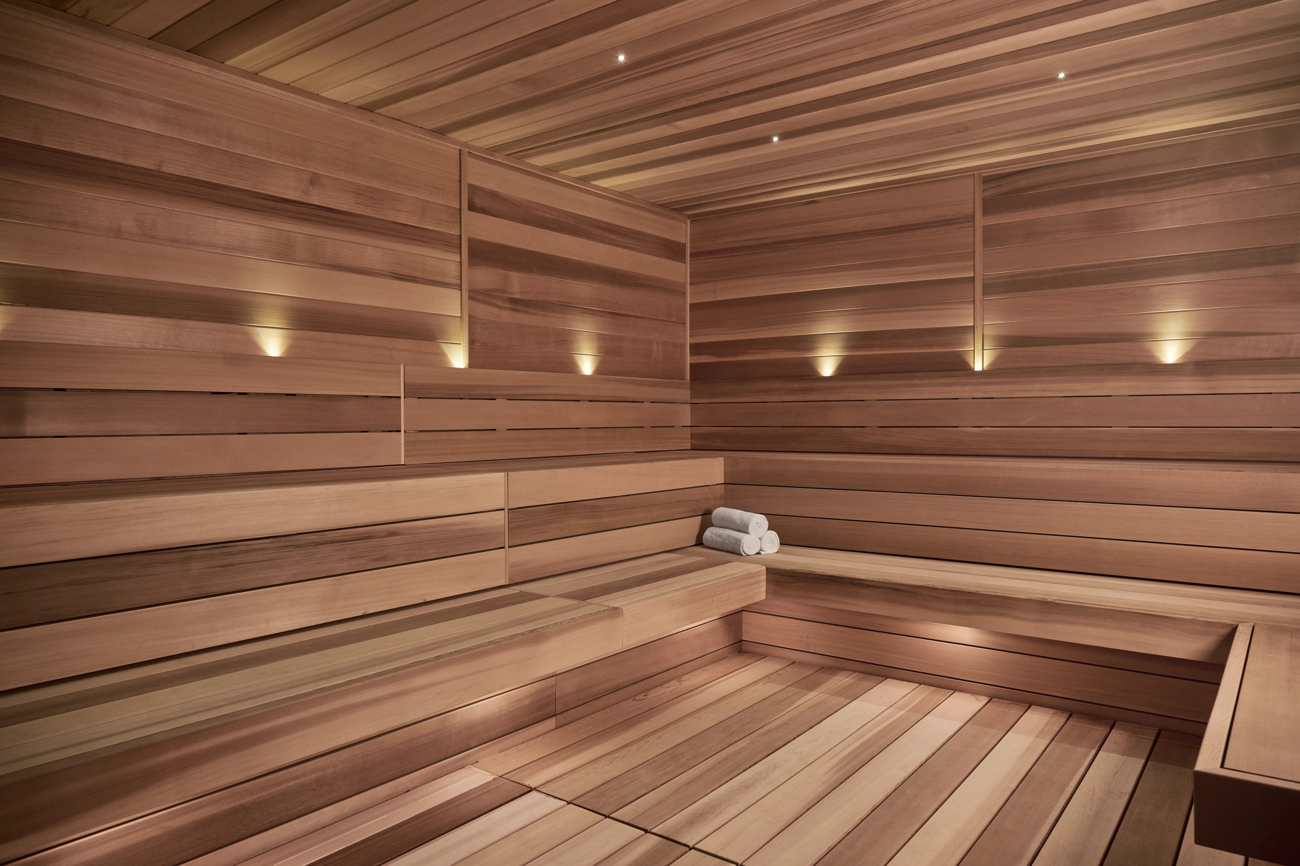 sauna room at Life Time