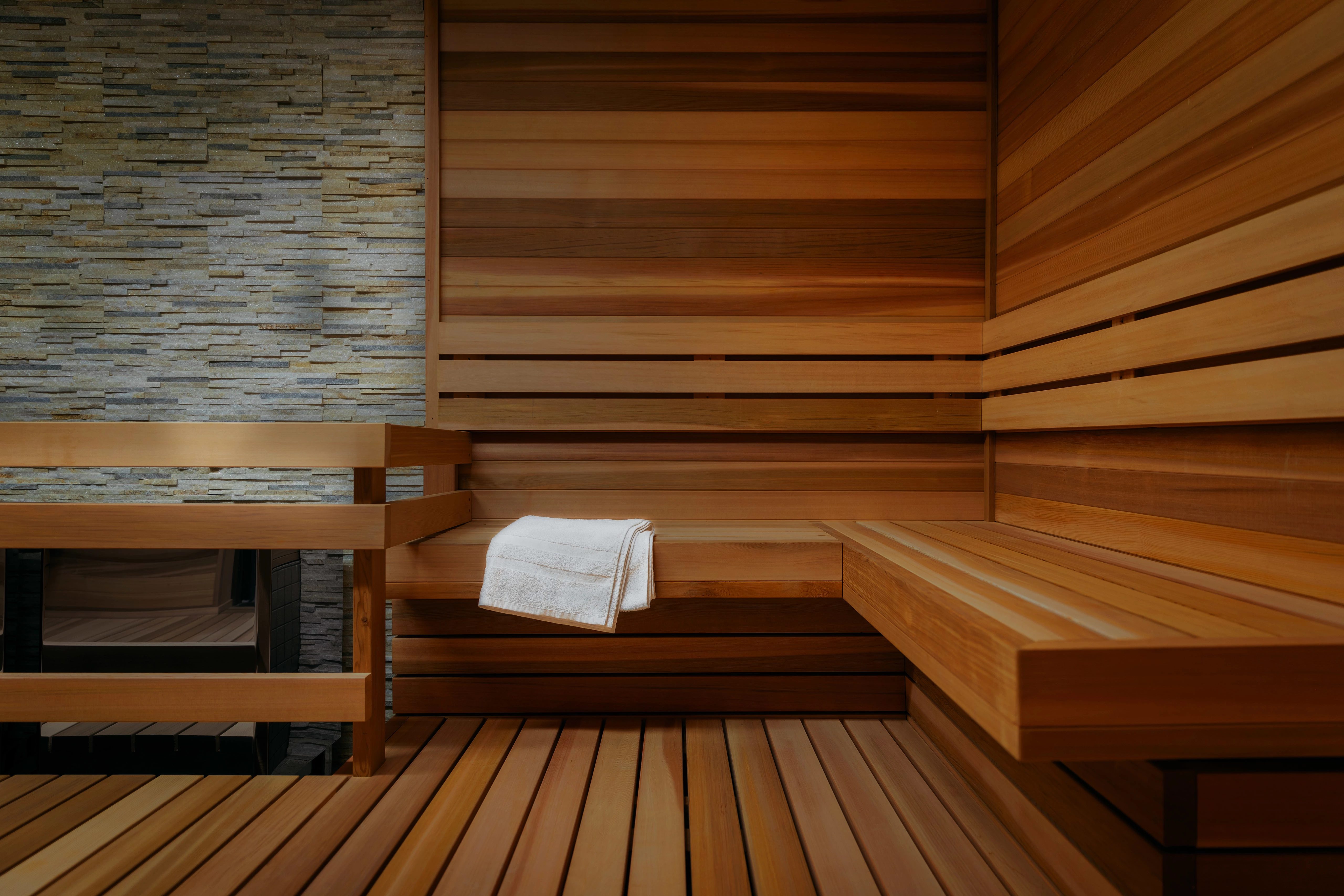 sauna room at Life Time