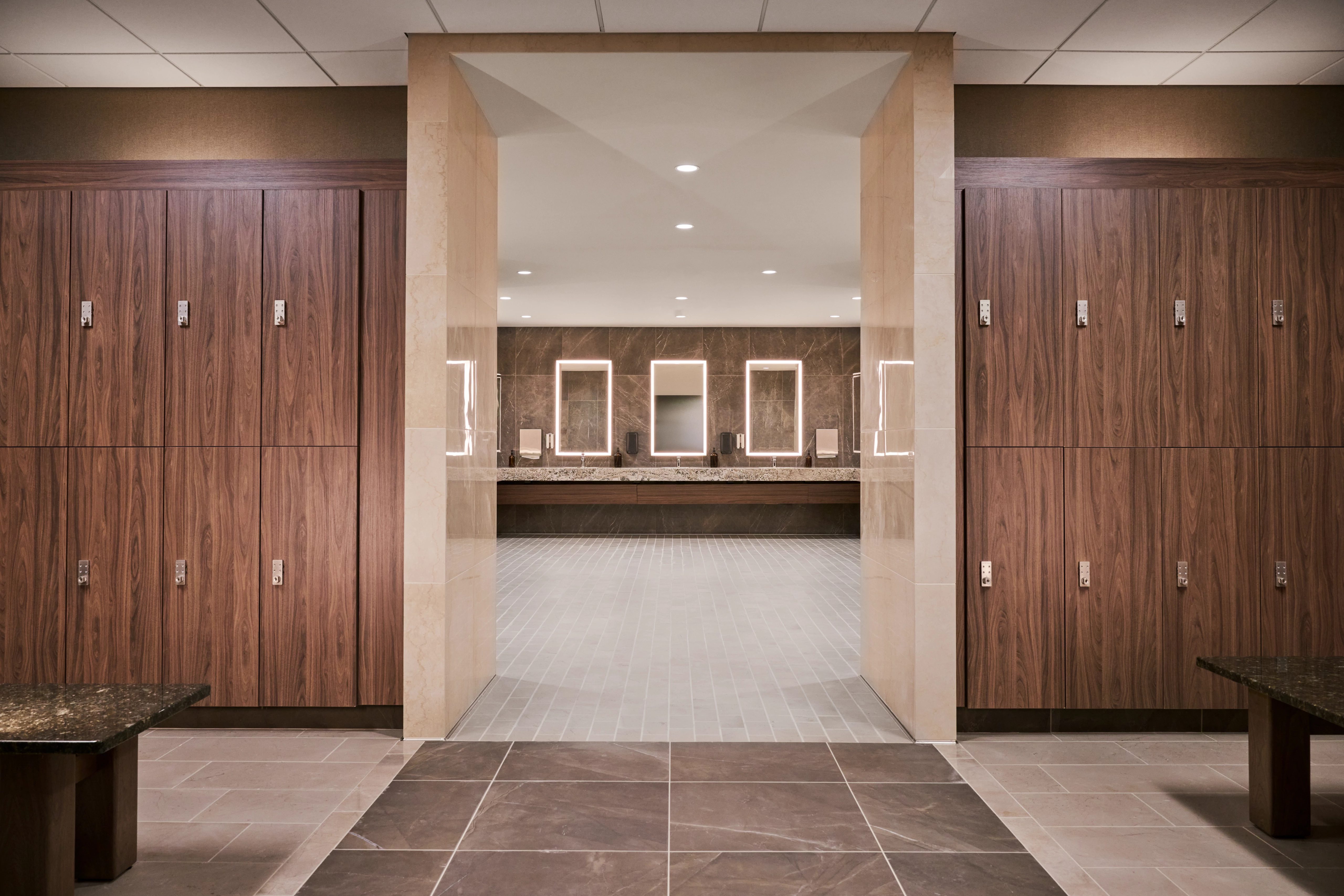 locker rooms at Life Time