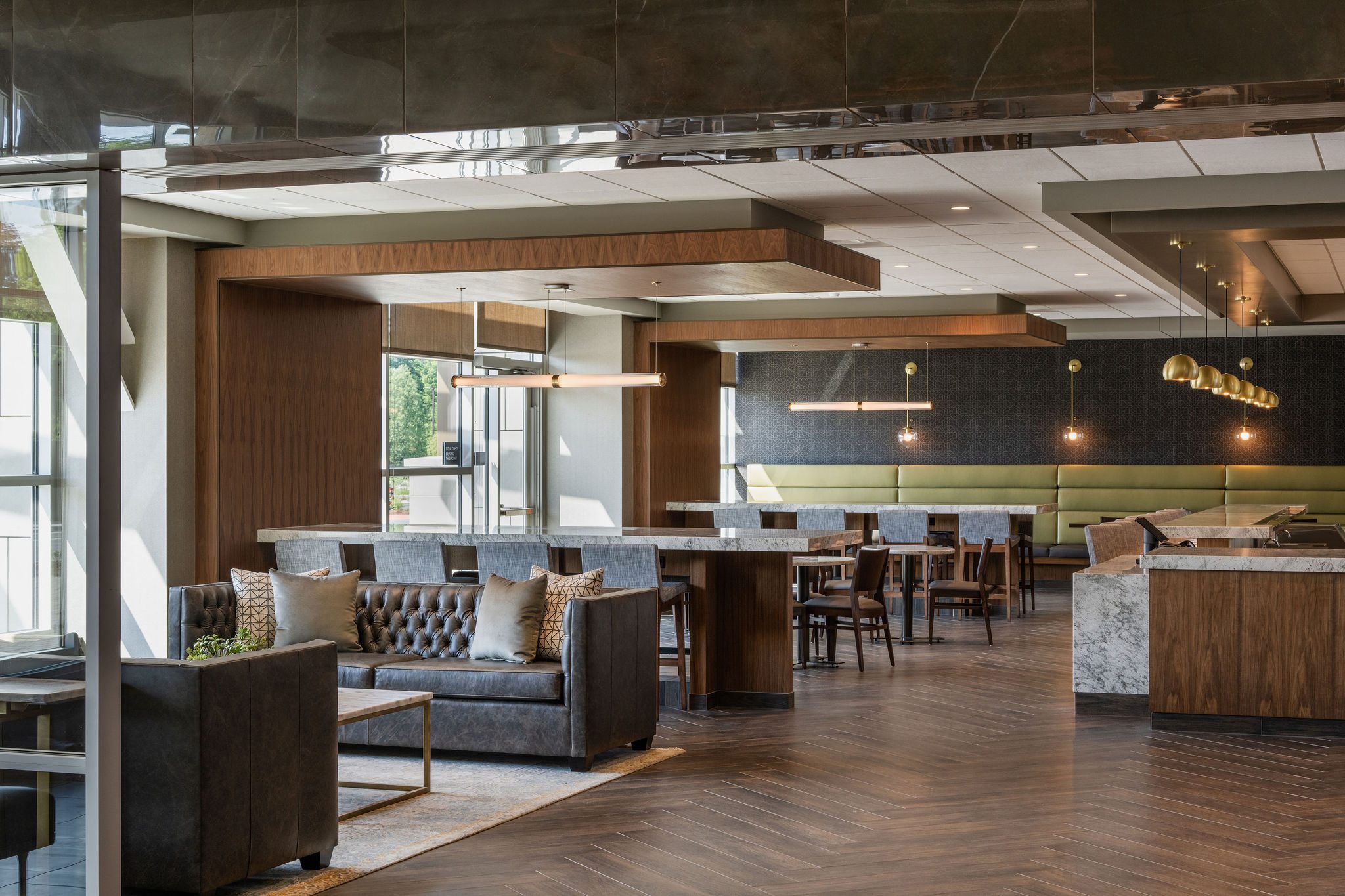 Life Time Lounge space with couches and tables