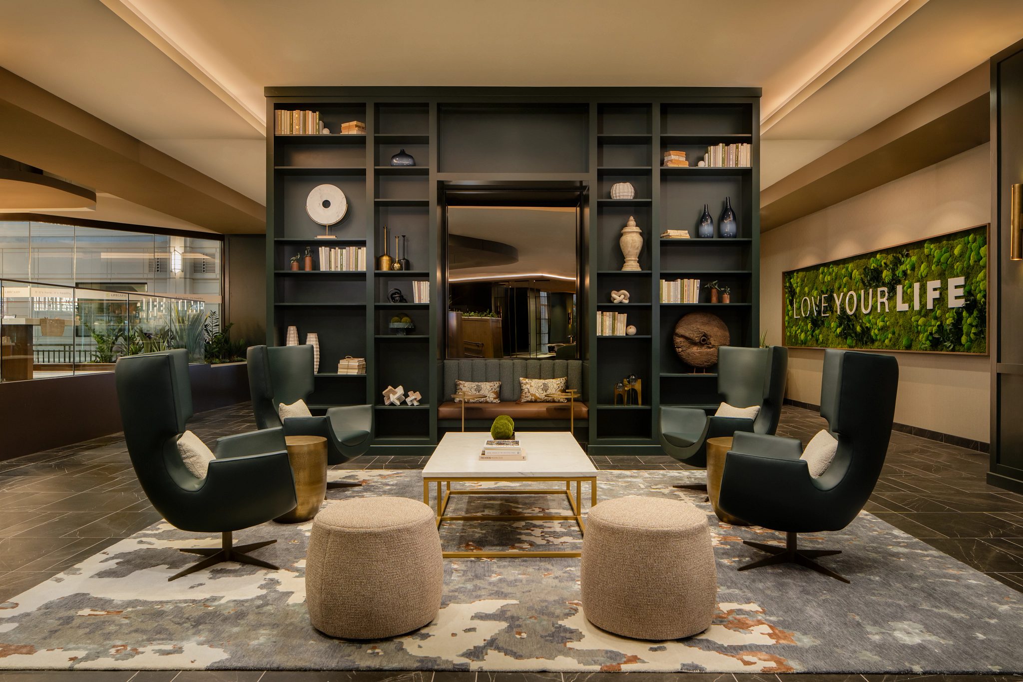 inside work club lounge