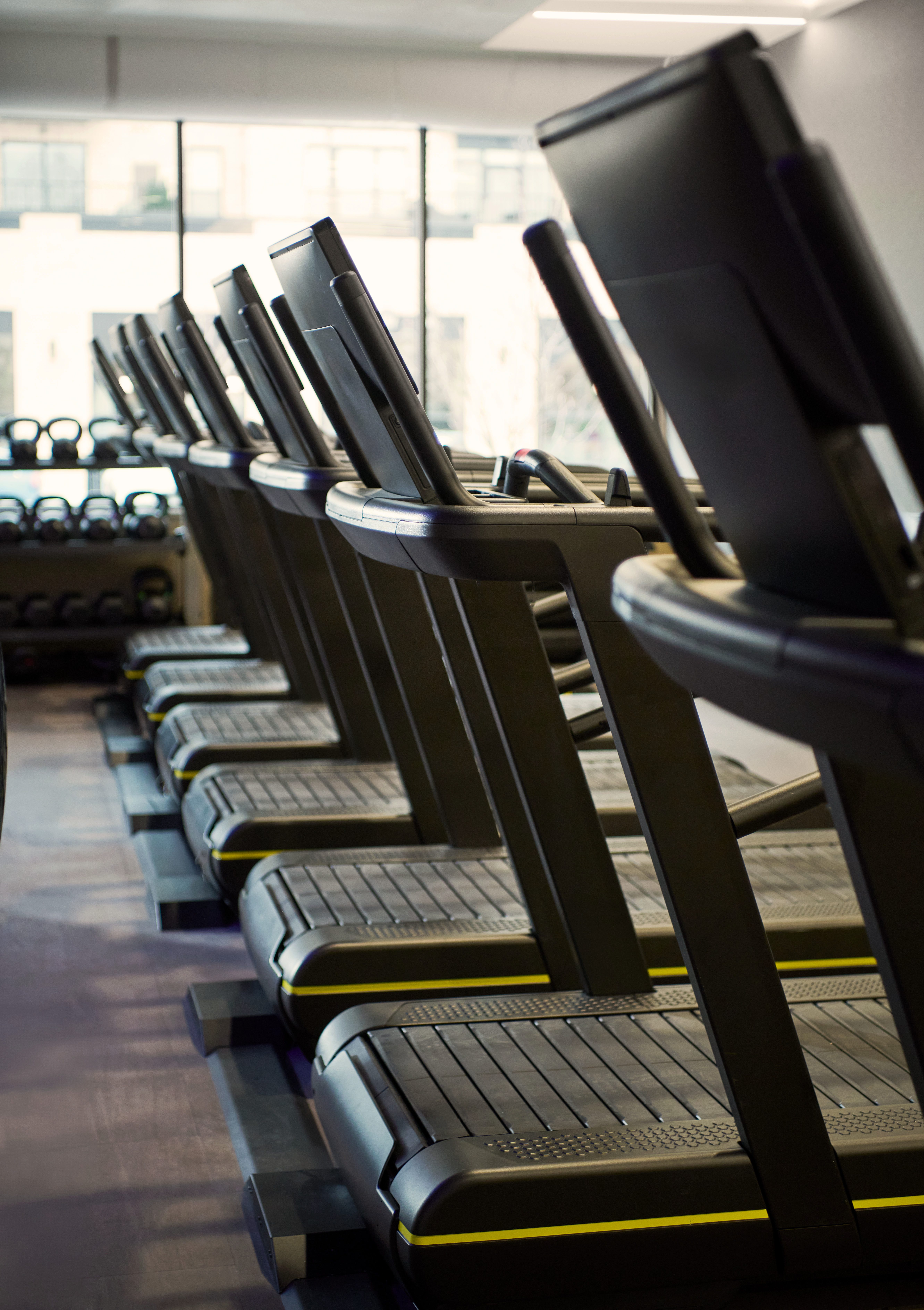 treadmills on fitness floor