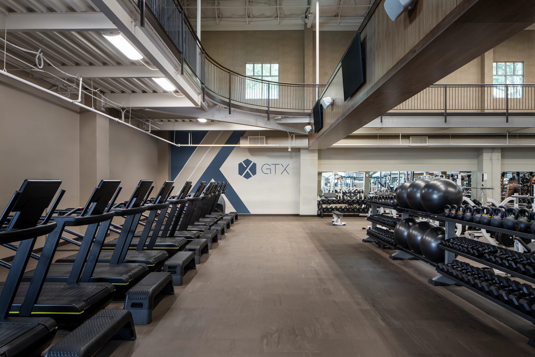 GTX small group training area on the fitness floor at Life Time