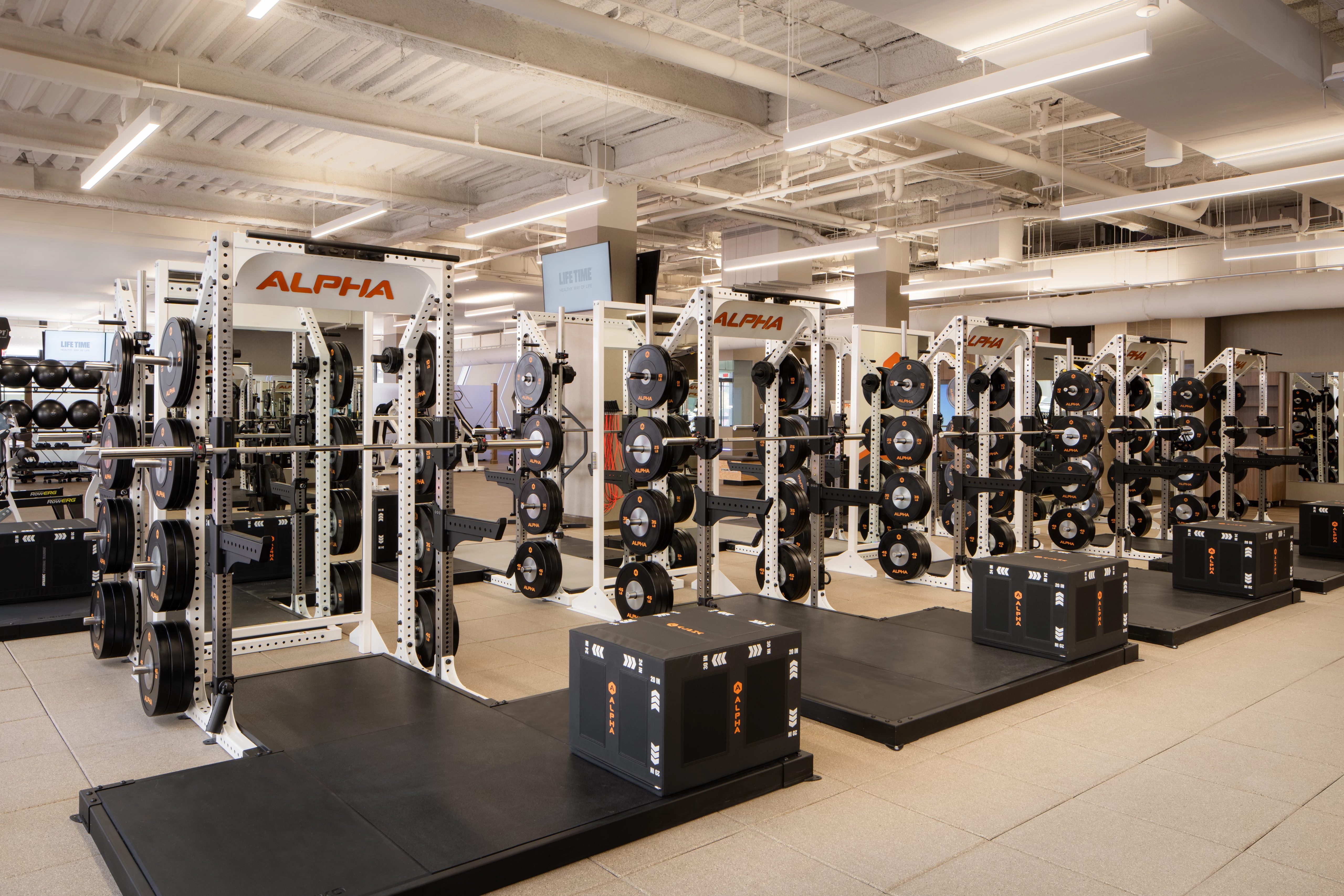 Alpha space on the fitness floor at Life Time Penn 1 club location