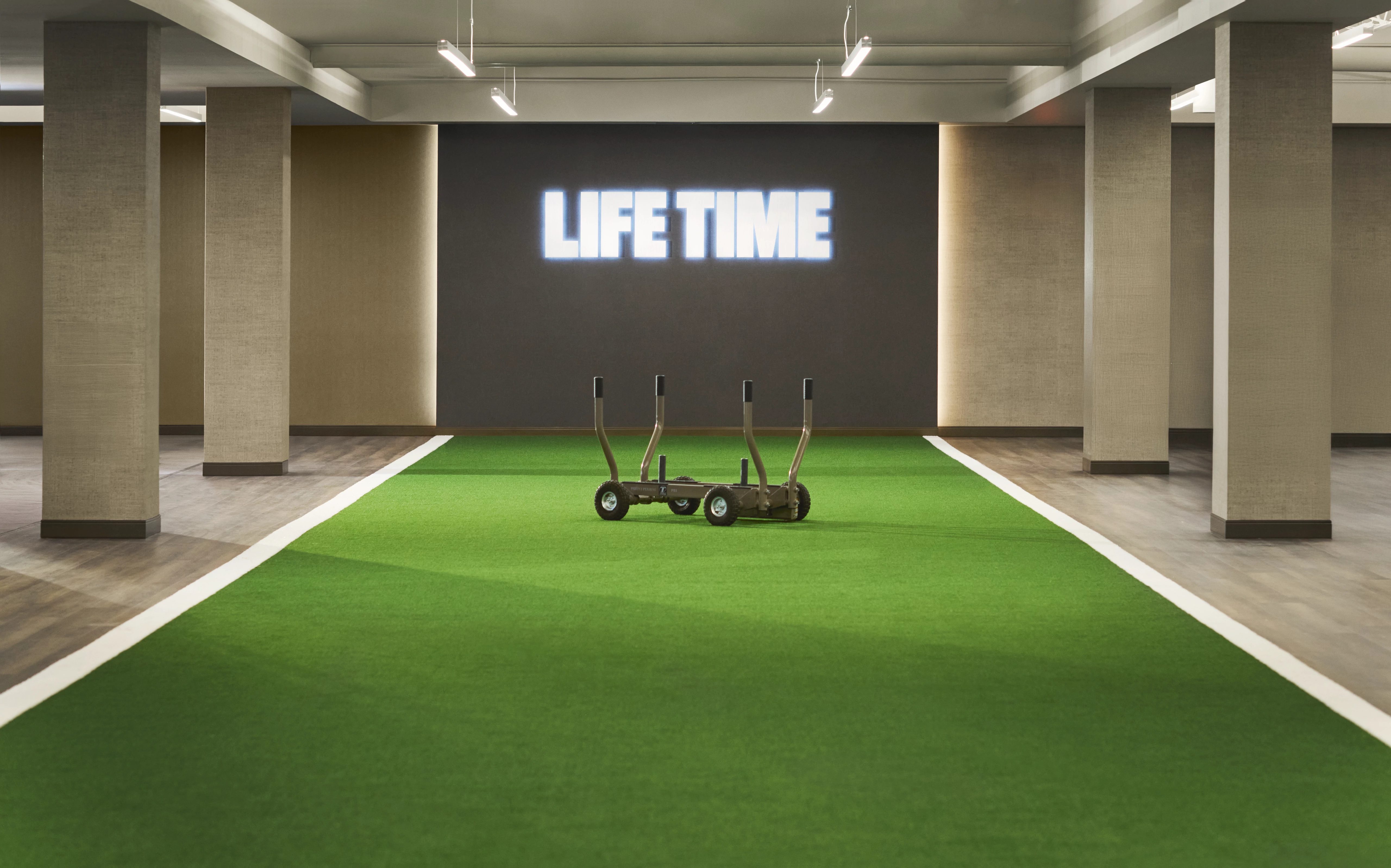 turf floor at Life Time