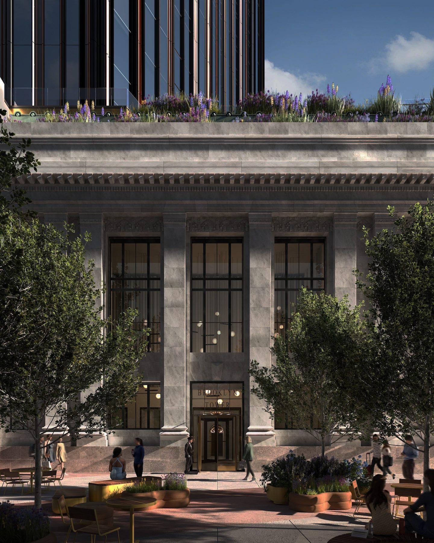 exterior view of Brooklyn Towers