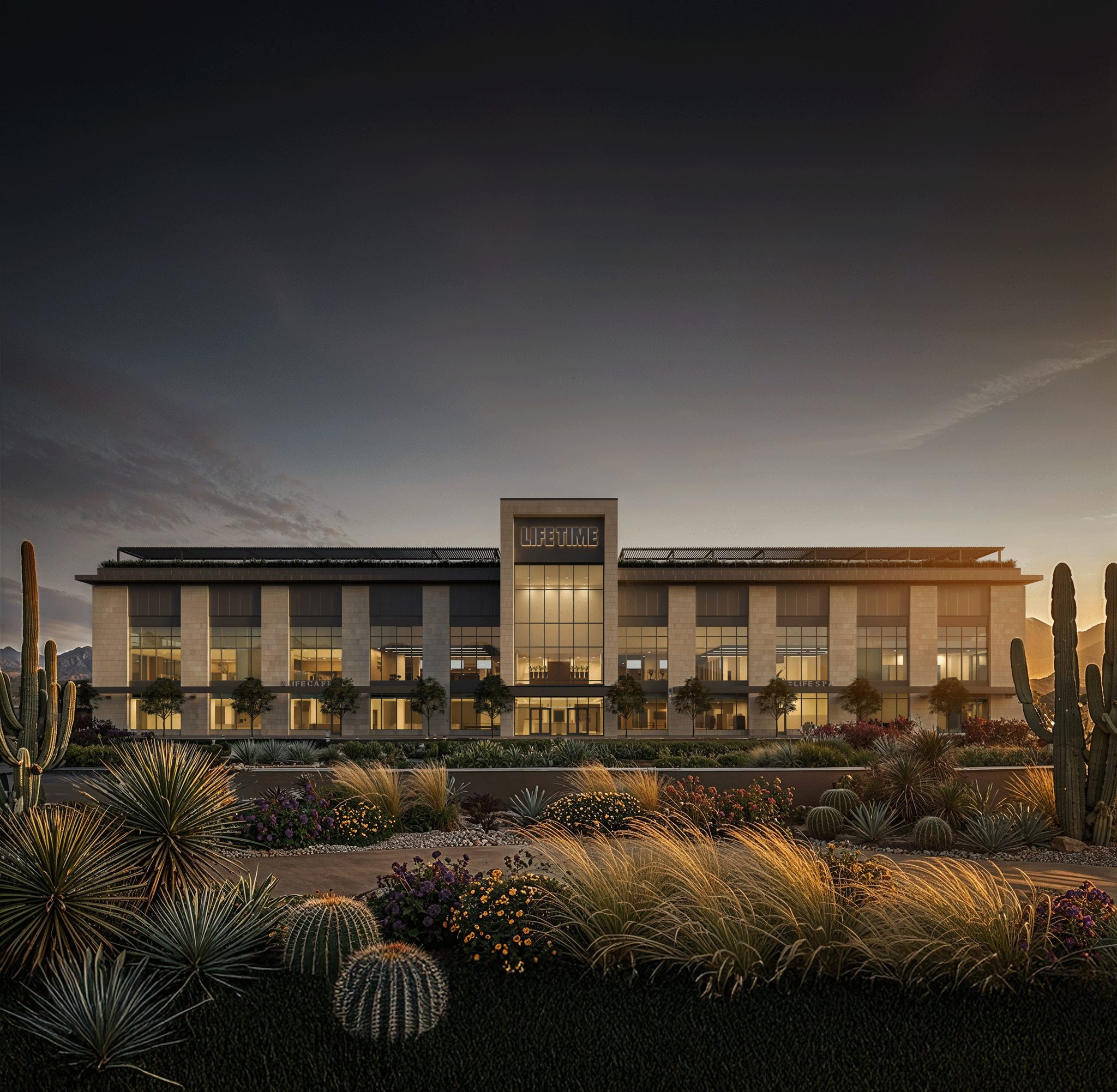 Exterior of Life Time Building