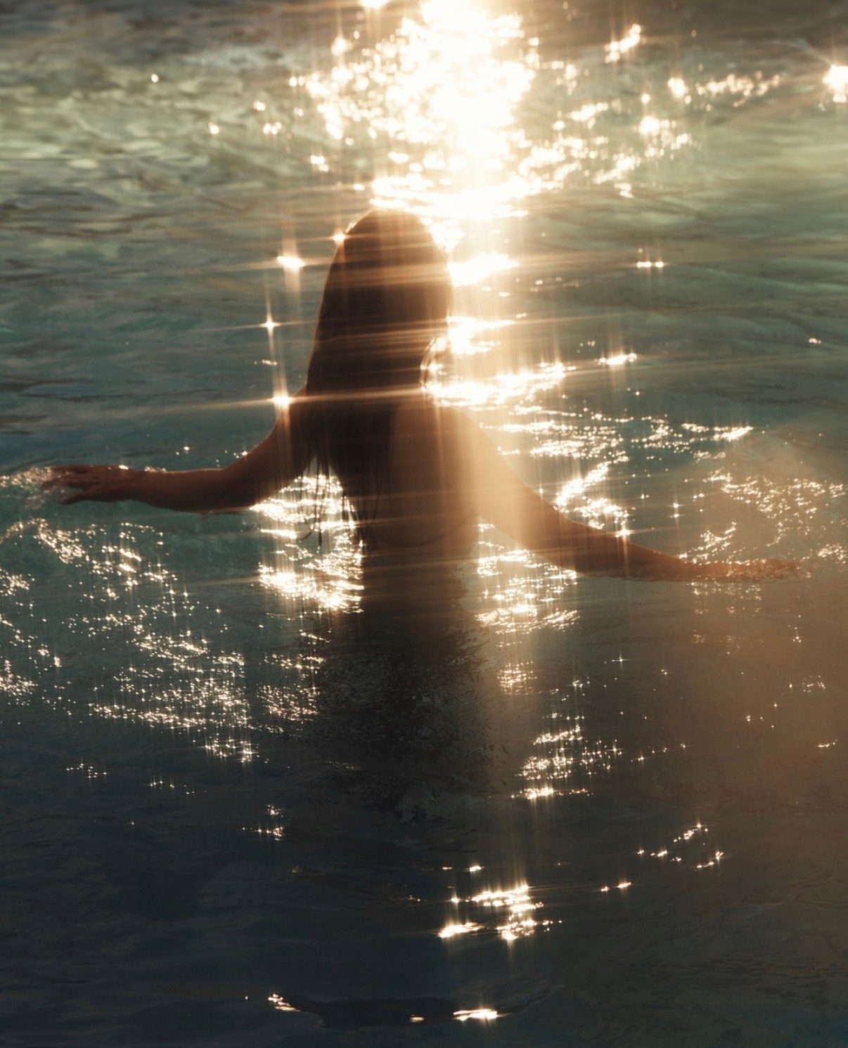 woman standing in water